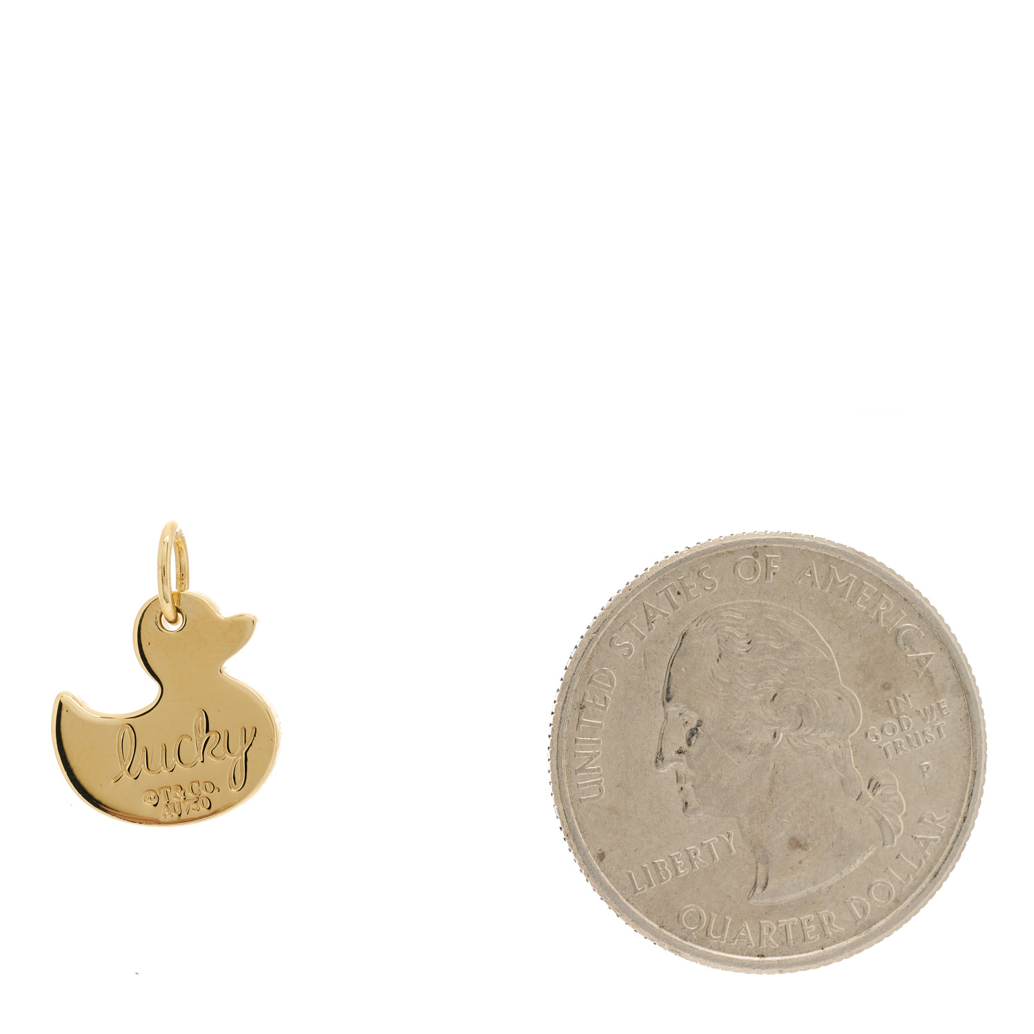 ティファニー lucky duck チャーム TIFFANY 18K Yellow Gold Lucky Duck Charm 1406434 | FASHIONPHILE