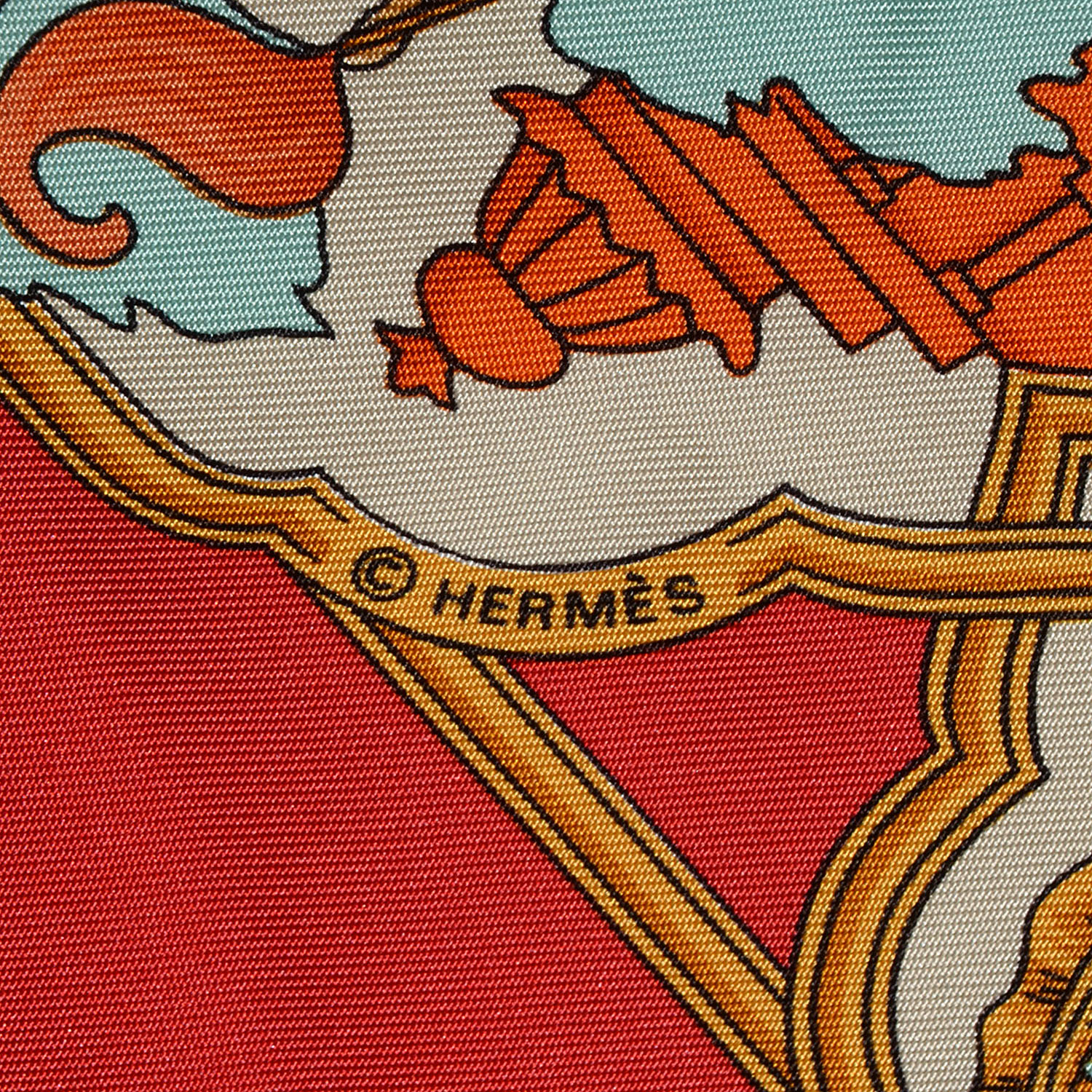 HERMES Silk Splendeur Des Maharajas Scarf 90 73711