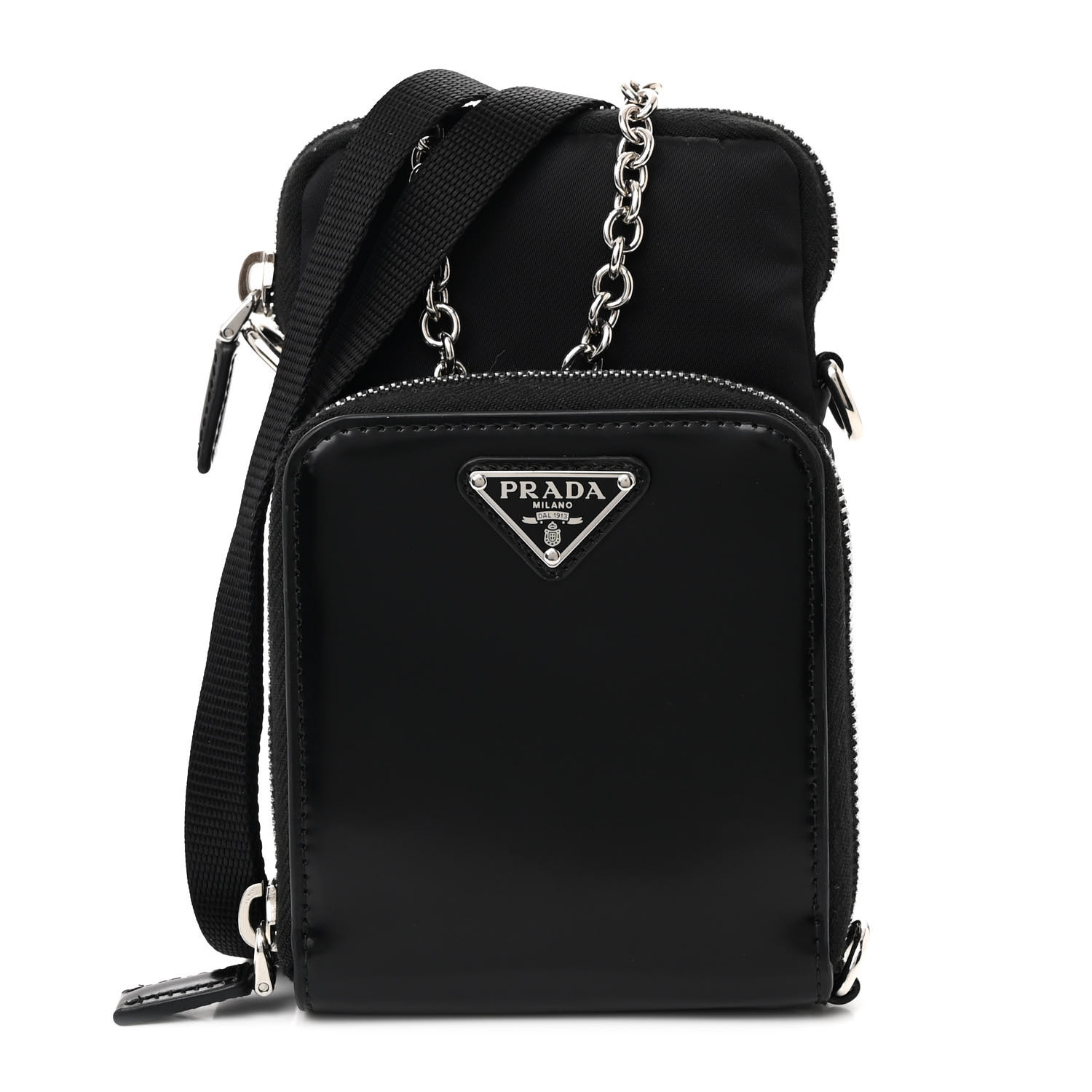 【希少】 PRADA Mini Pouch crossbody bag ブラッククロスボディ PRADA Brushed Calfskin Mini Crossbody Pouch Black 1643500