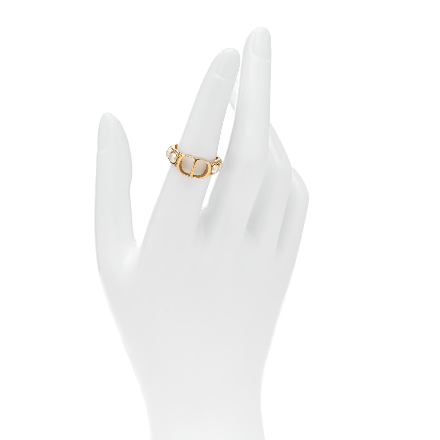 ChristianDior ディオール   モンテーニュ リング CHRISTIAN DIOR Metal Pearl 30 Montaigne Ring M Gold 1639321