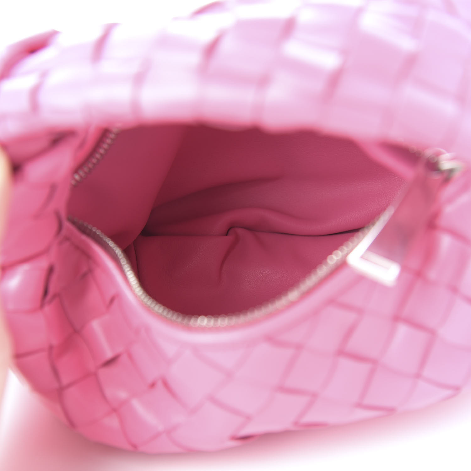 BOTTEGA VENETA Nappa Intrecciato Mini Jodie Pink 611586 | FASHIONPHILE