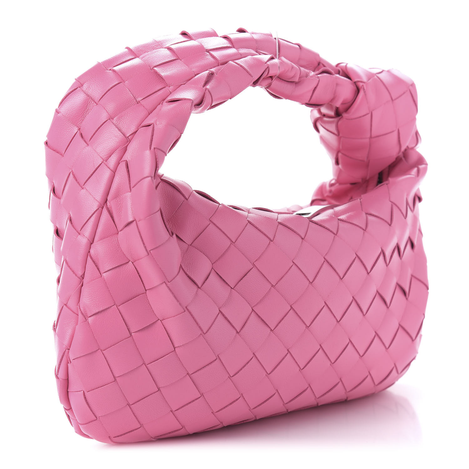 BOTTEGA VENETA Nappa Intrecciato Mini Jodie Pink 611586 | FASHIONPHILE