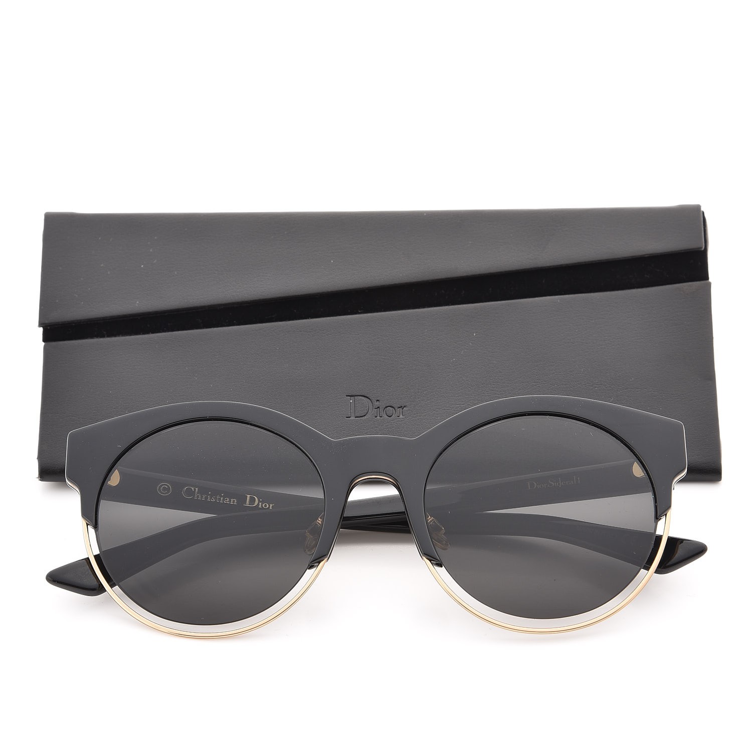 Christian Dior Dior sideral 1 cateye　BLK CHRISTIAN DIOR Sideral 1 Sunglasses Black Gold 774618