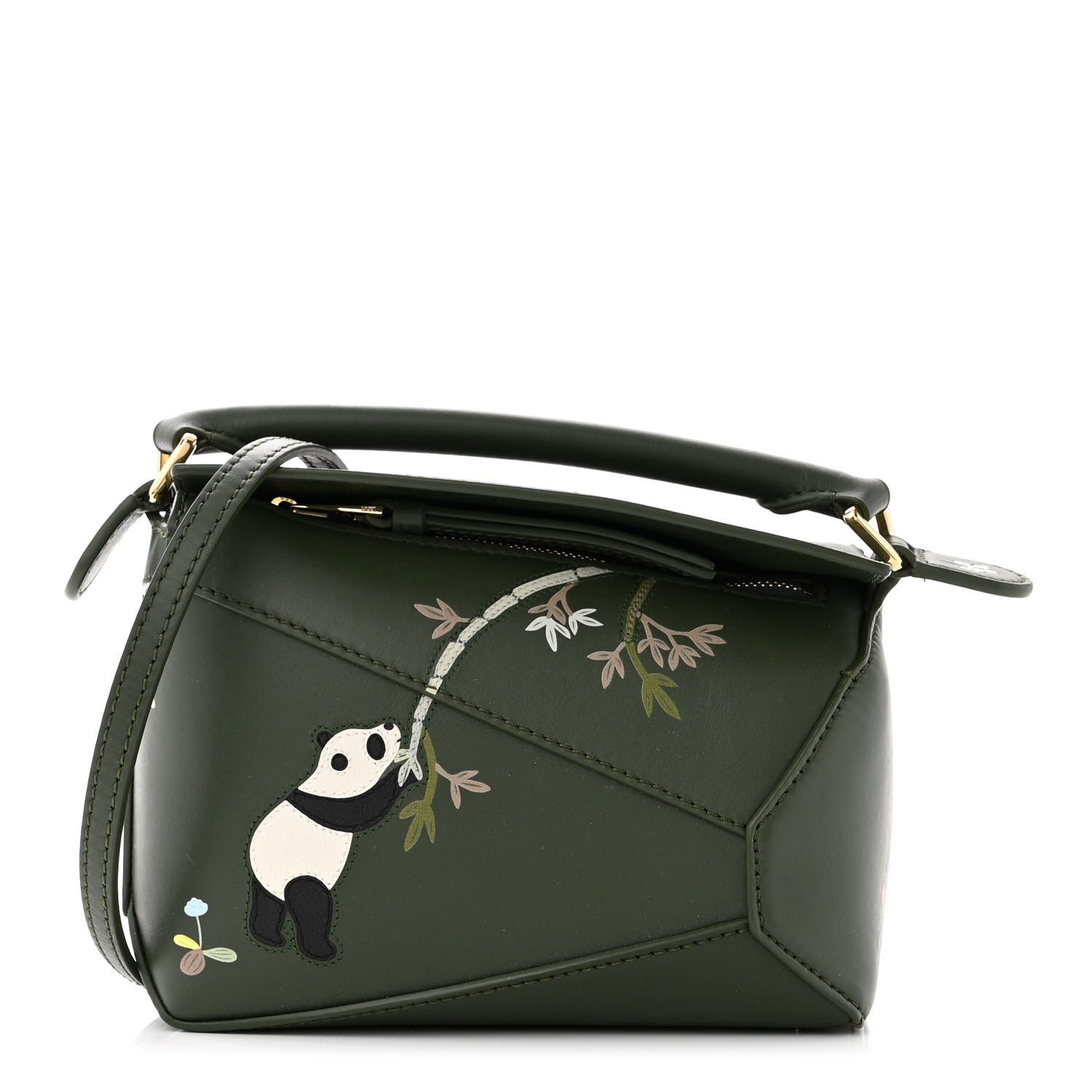 LOEWE X SUNA FUJITA Satin Calfskin Mini Pandas Puzzle Edge