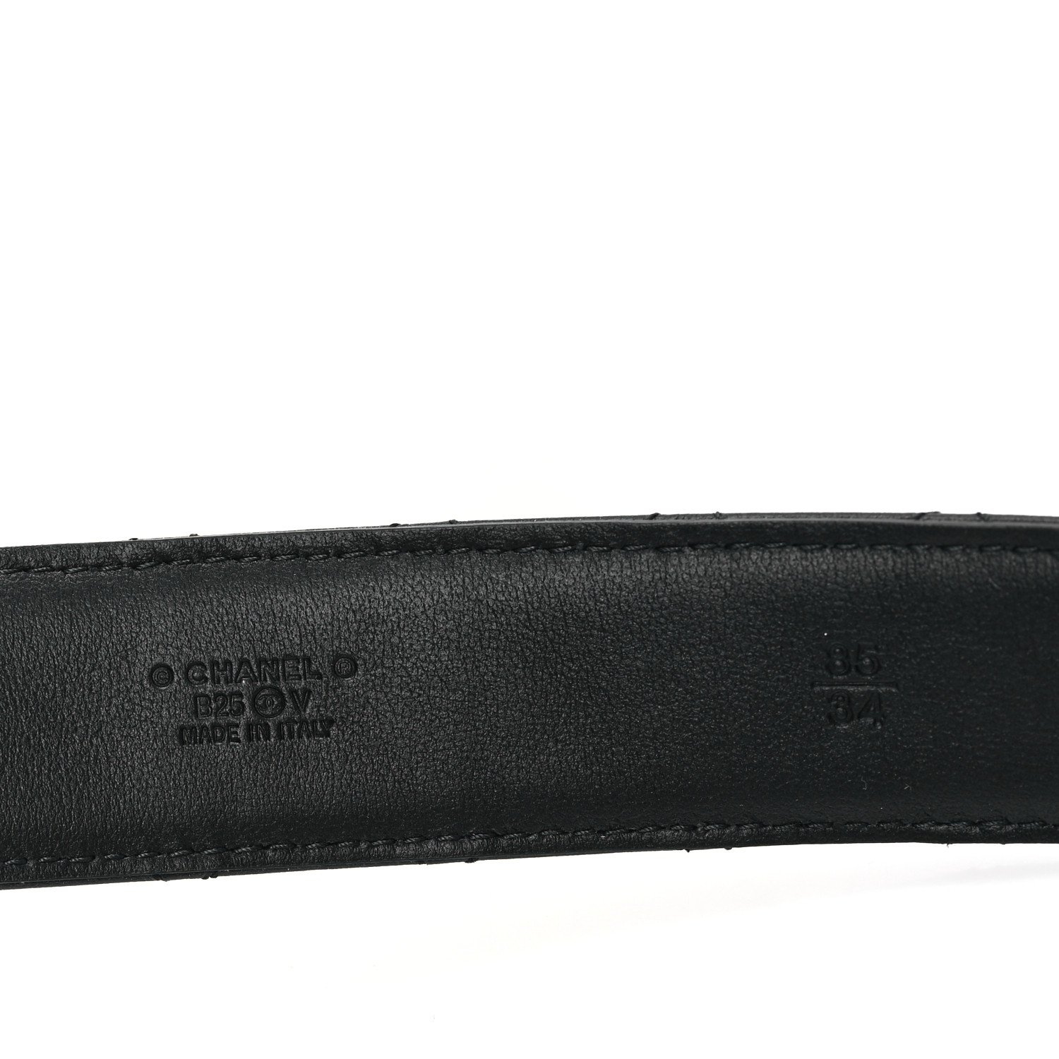 CHANEL レザー ベルト 85/34 Chanel black smooth leather CC belt 85 34 – My Girlfriend's