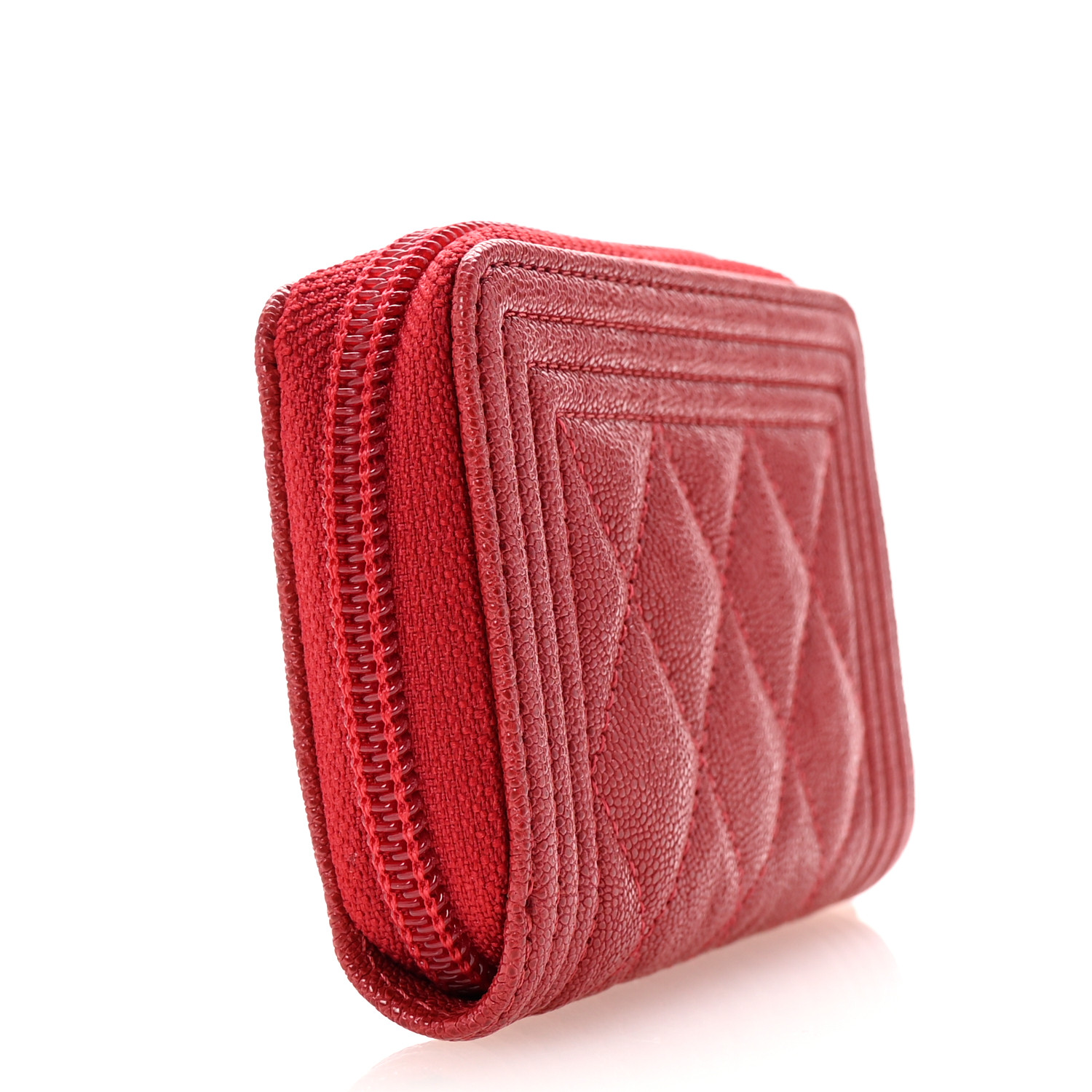 ◆送料込【CHANEL】シャネル Boy Zip Around 財布 Coin Purse Chanel Boy Zip Around Coin Purse Wallet Quilted Caviar Gold