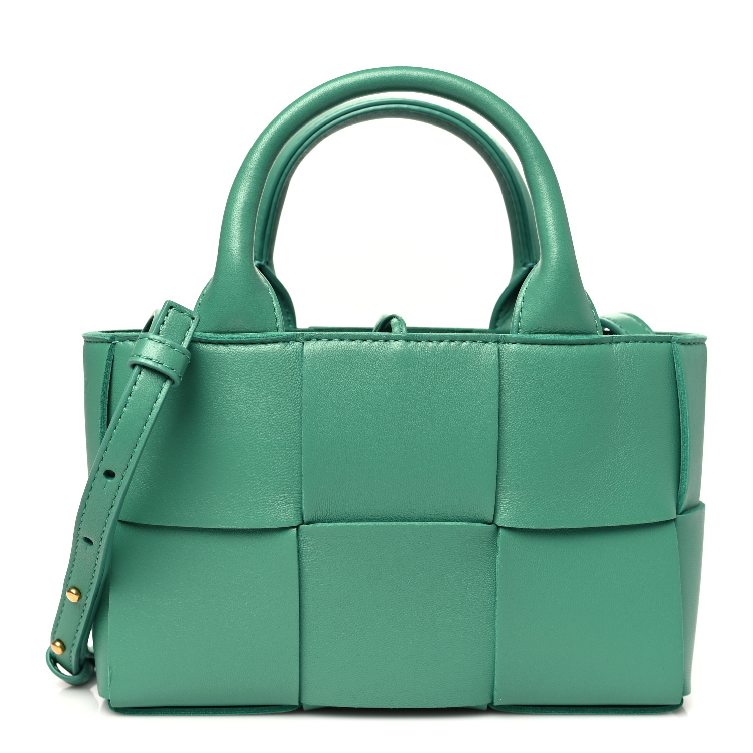 トートバッグ BOTTEGA VENETA ARCO MICRO TOTE BAG IN MAXI INTRECCIATO NAPPA BOTTEGA VENETA Nappa Maxi Intrecciato Mini Arco Tote Celadon