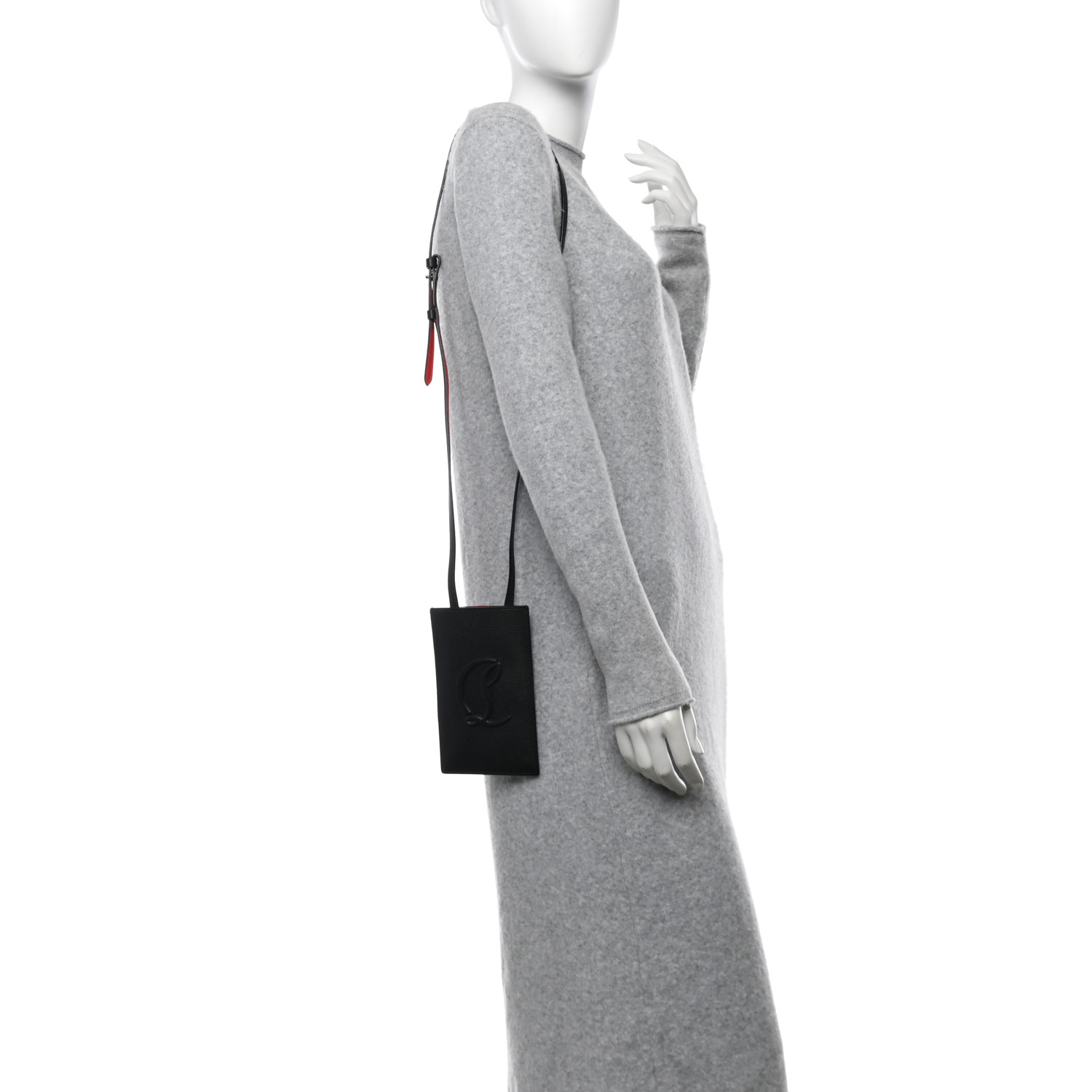 CHRISTIAN LOUBOUTIN Calfskin By My Side Crossbody Phone Case