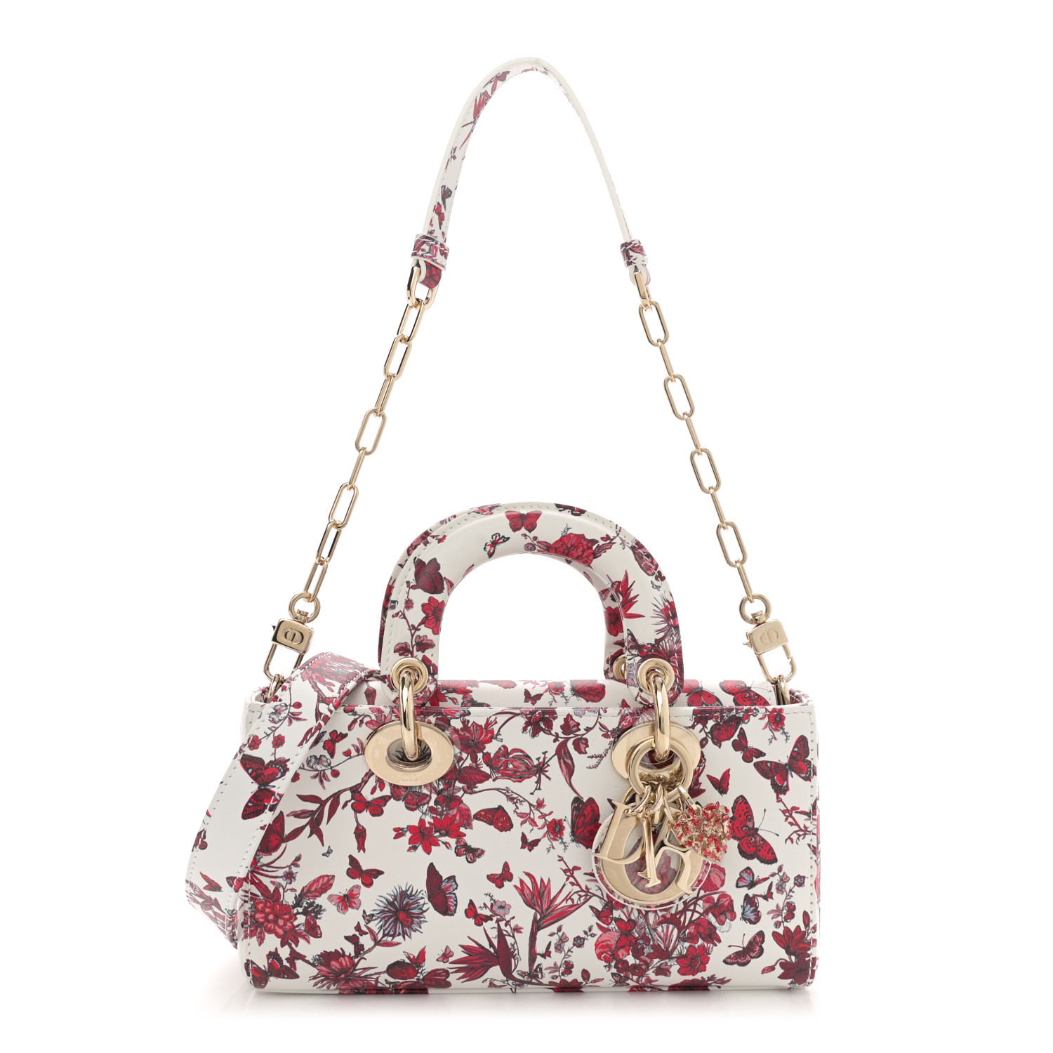 【DIOR】24Cruise LADY D-LITE Mサイズ Le Coeur De Papillons CHRISTIAN DIOR Calfskin Le Coeur Des Papillons Small Lady D