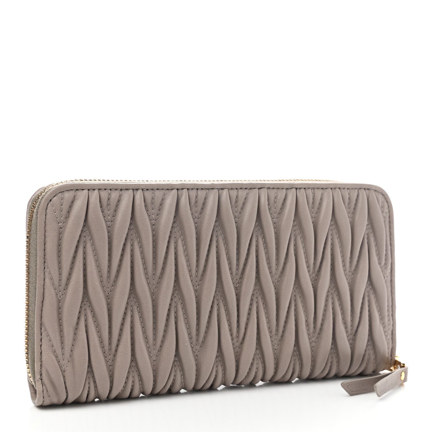 【MIUMIU】MATELASSE FLAP WALLET AUTH MIU MIU METALASSE NAPPA BI-FOLD FLAP COMPACT LEATHER