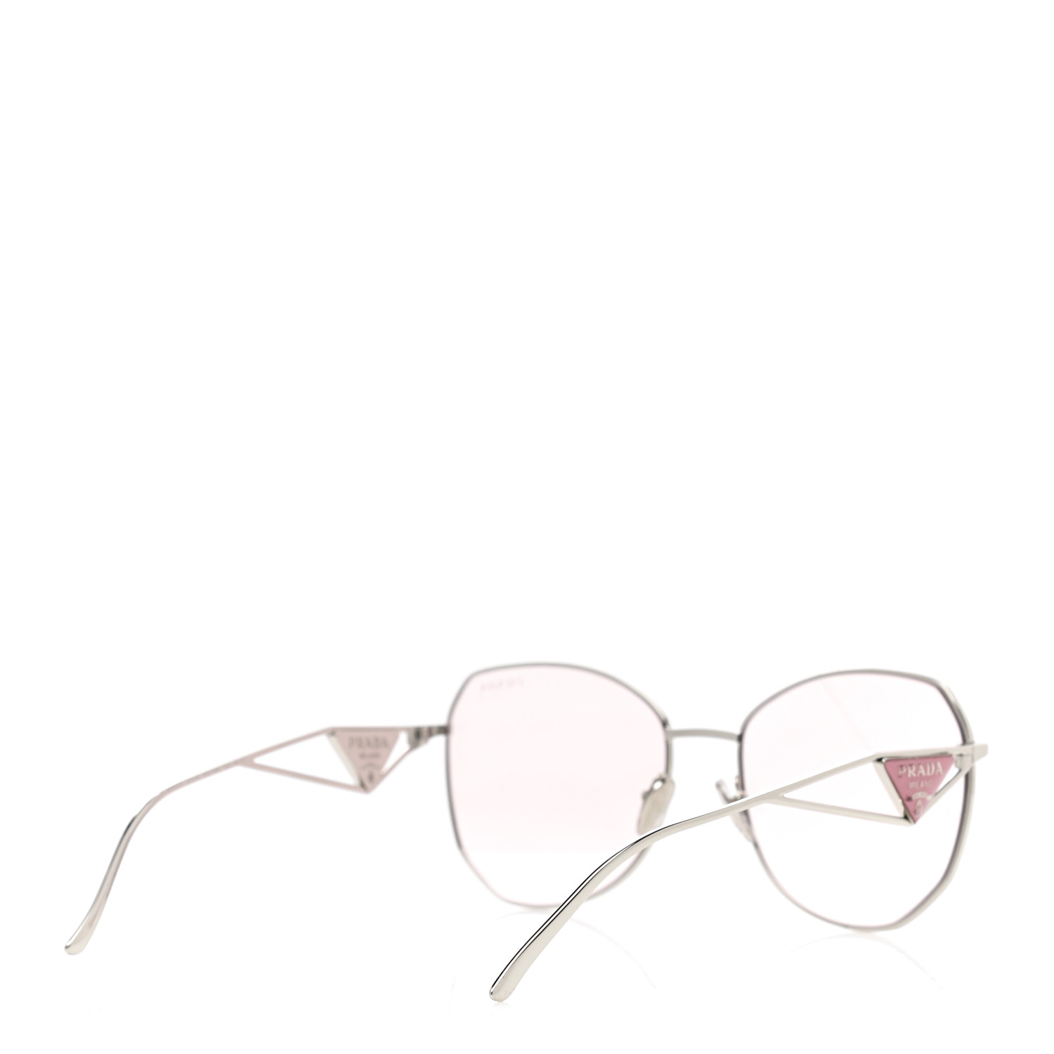 小物 PRADA SPR57A PRADA Metal Symbole Triangle Logo Sunglasses SPR57Y Pink