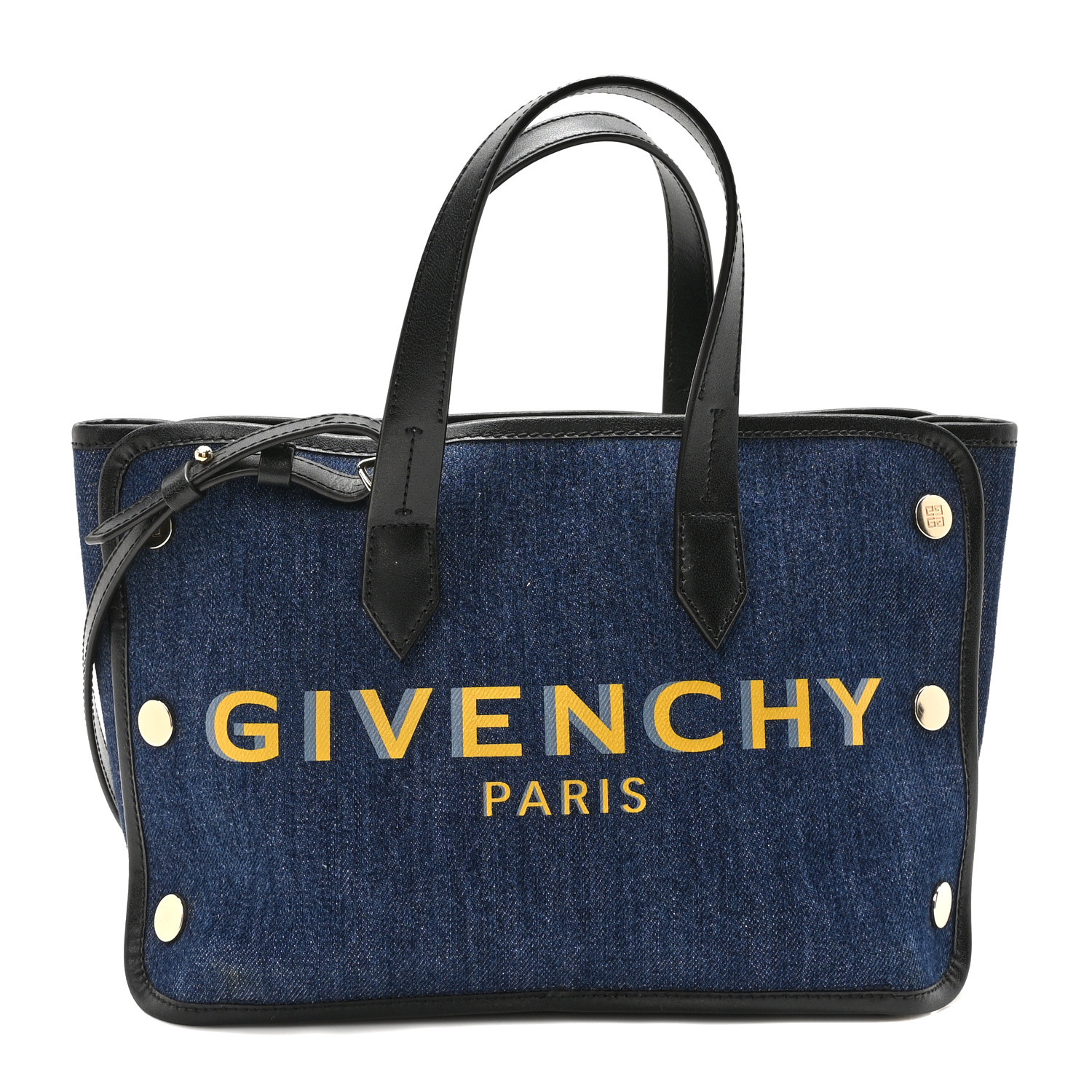 GIVENCHY Denim Mini Logo Bond Shopper Tote Blue 1635931