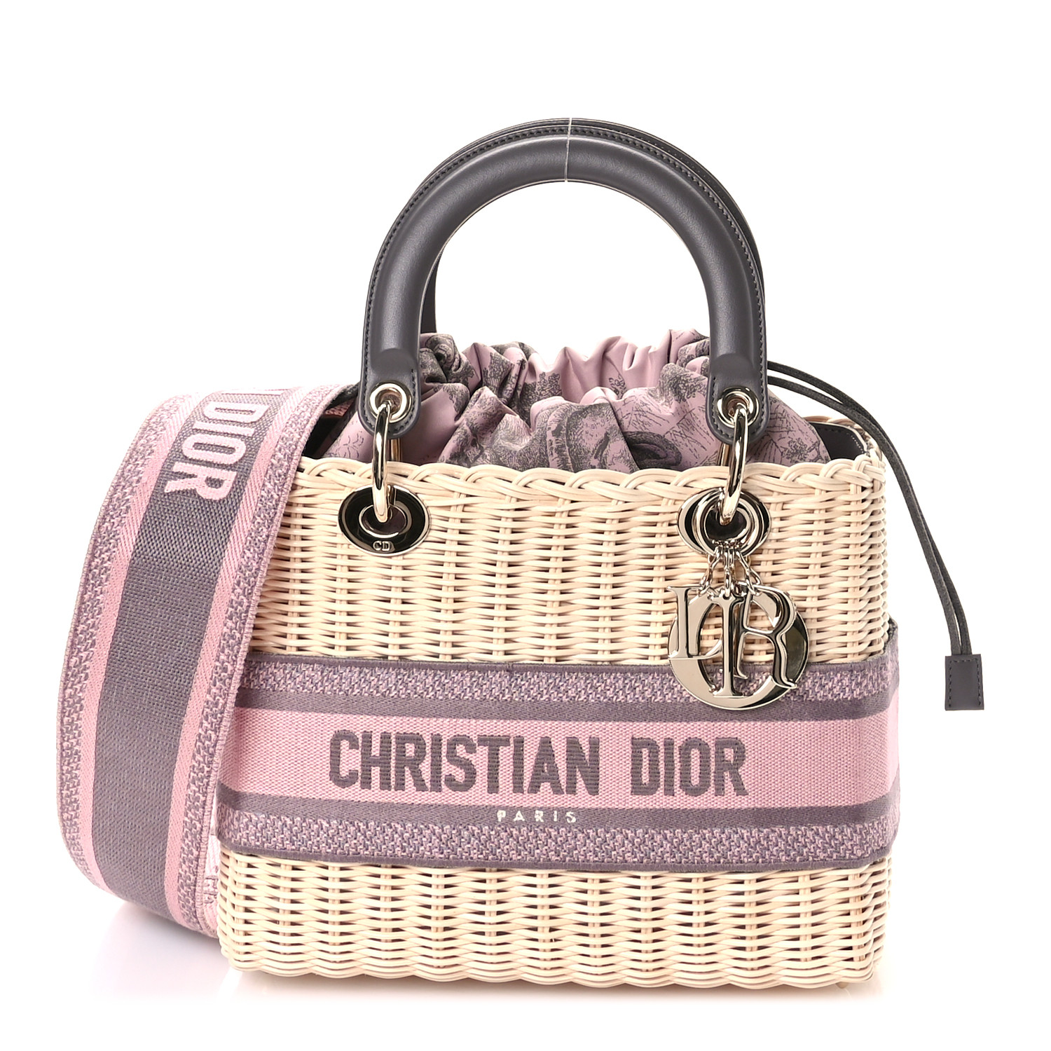 【大人かわいい☆】Dior Lady Dior Wicker Bag ミディアム 21159di_-