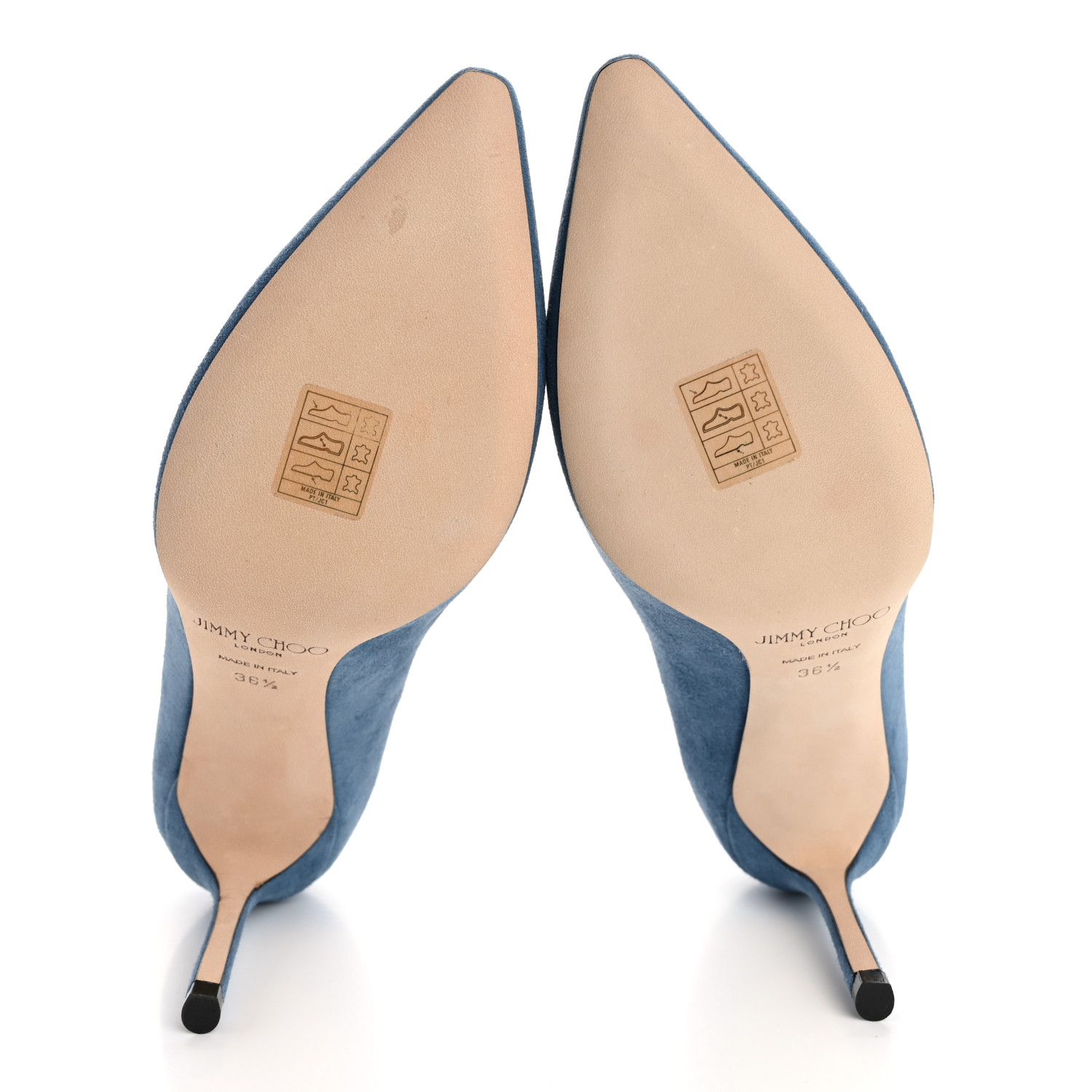 JIMMY CHOO Suede Romy 85 Pumps 36.5 Butterfly Blue 1637325