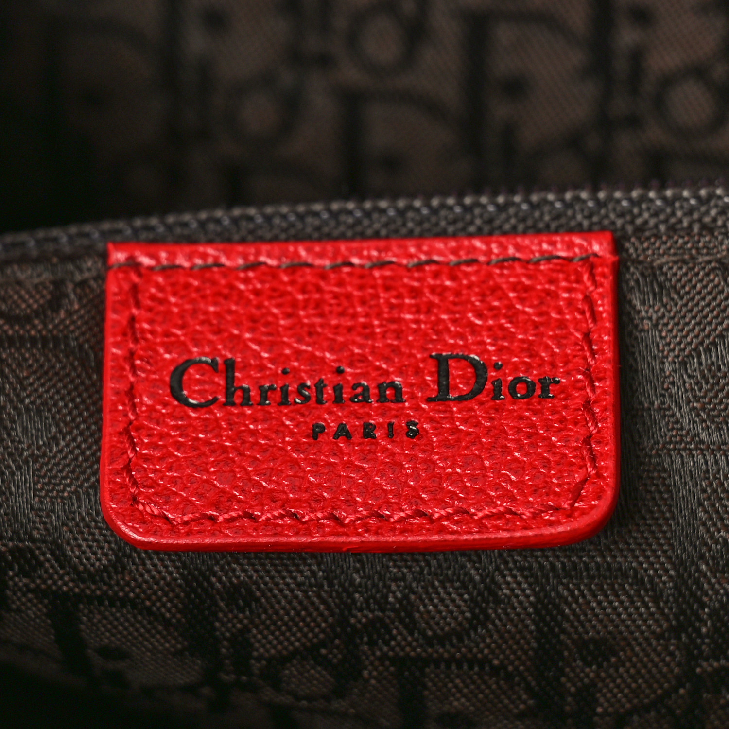 red Dior リボン CHRISTIAN DIOR Smooth Calfskin Medium Diorissimo Tote Light