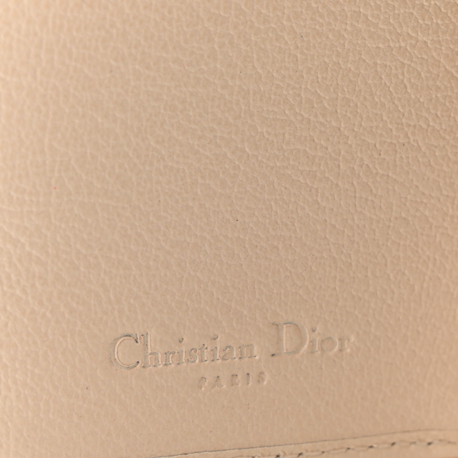 CHRISTIAN DIOR Monogram Vintage Flowers Flap Wallet Beige