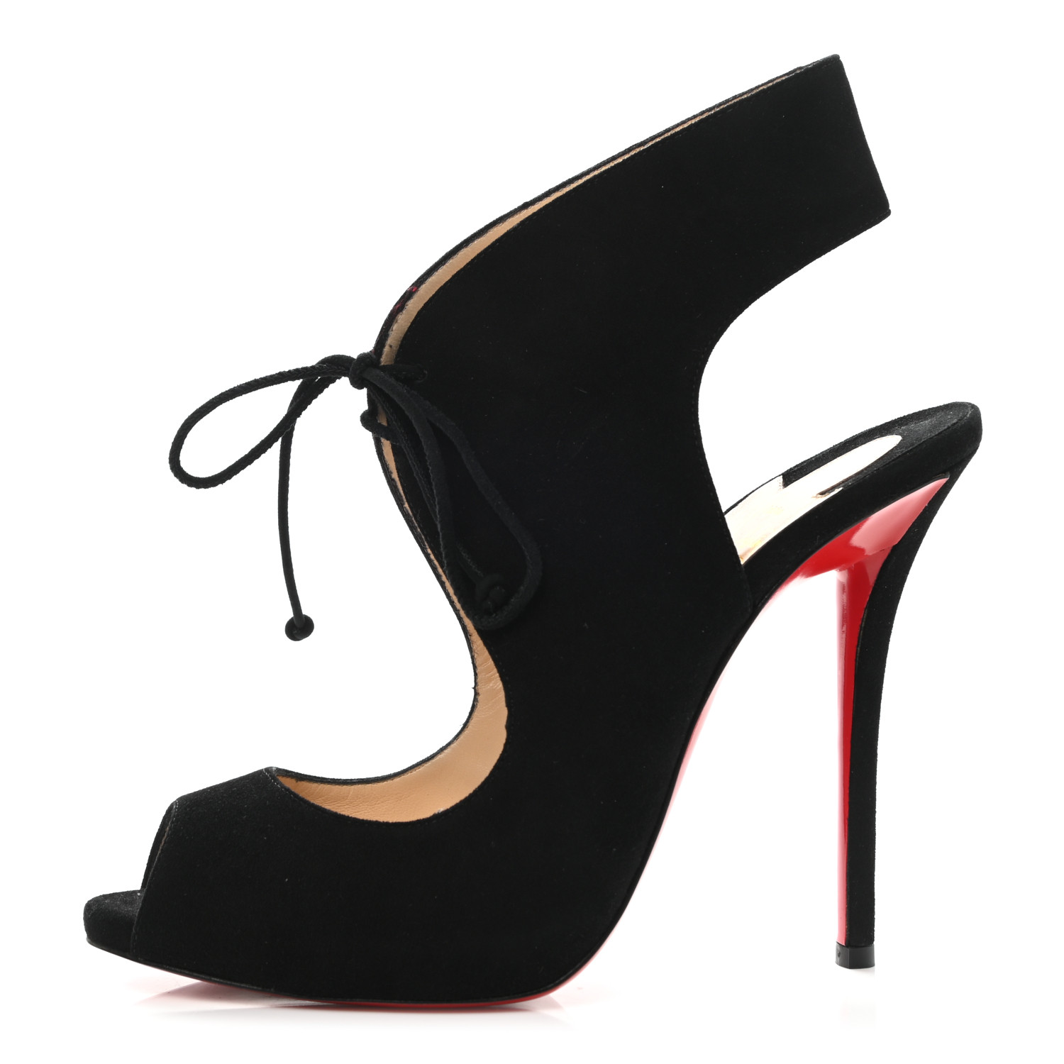 EU39 Christian Louboutin ブーティ 黒 スエード 450 EU39.5 Christian Louboutin ブーティ 黒 450A - メルカリ
