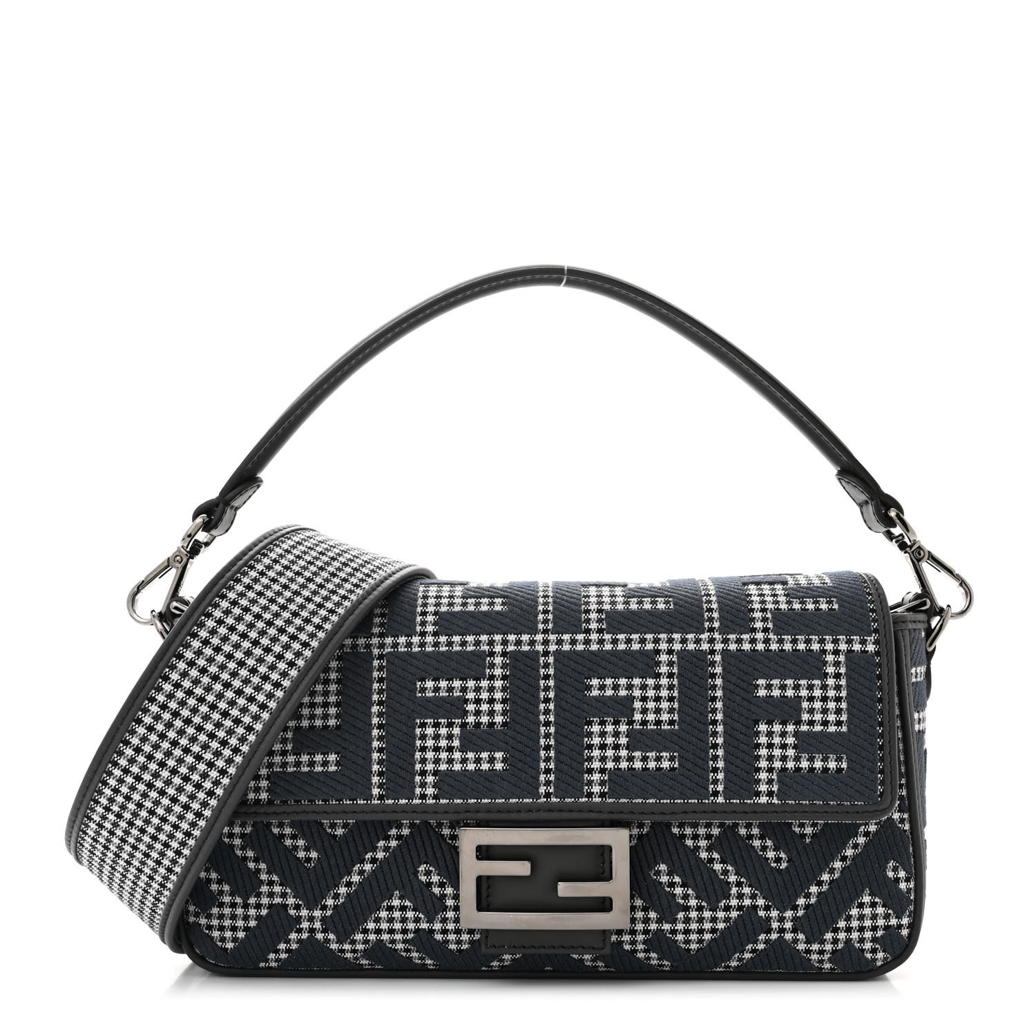 バッグ FENDI Baguette wool handbag FENDI GREY ZUCCA WOOL BAGUETTE BAG – RDB