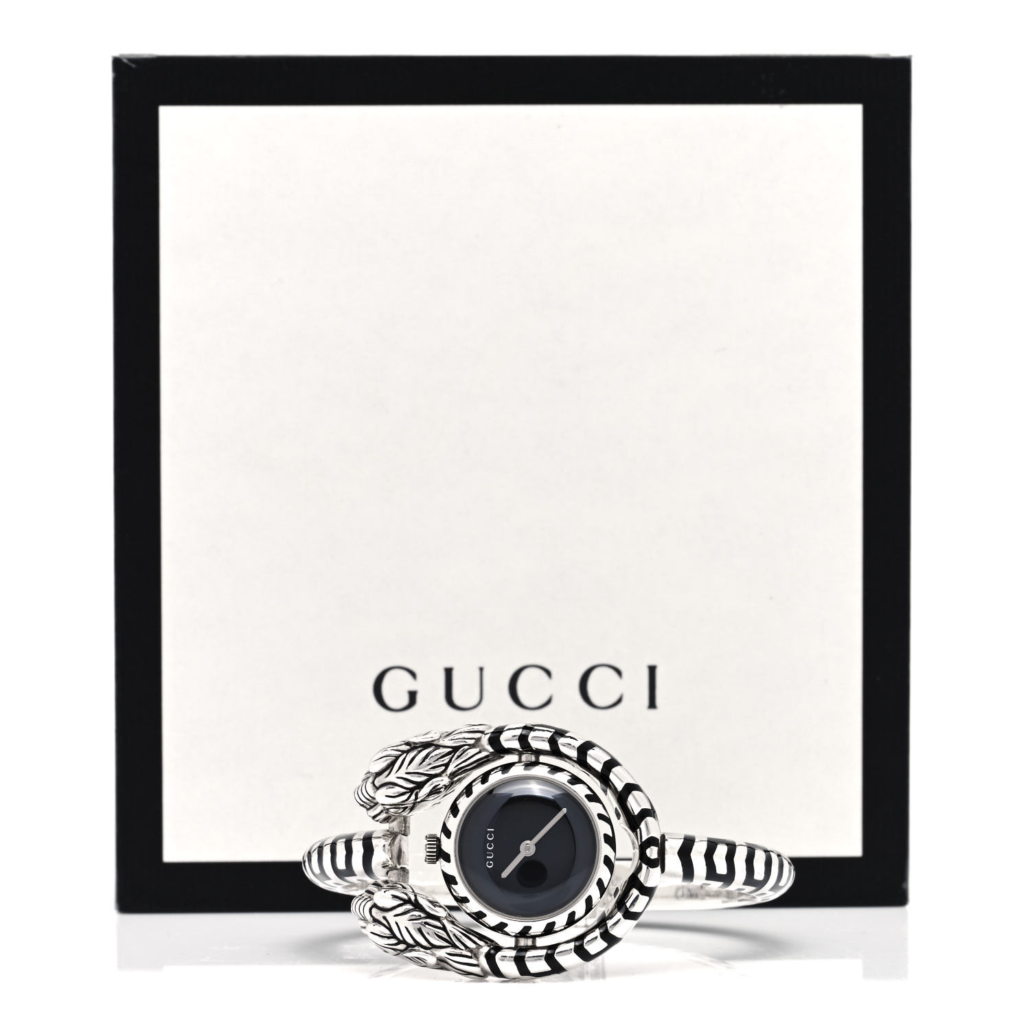 GUCCIのパズル GUCCI Sterling Silver Black Mother of Pearl 23mm Dionysus