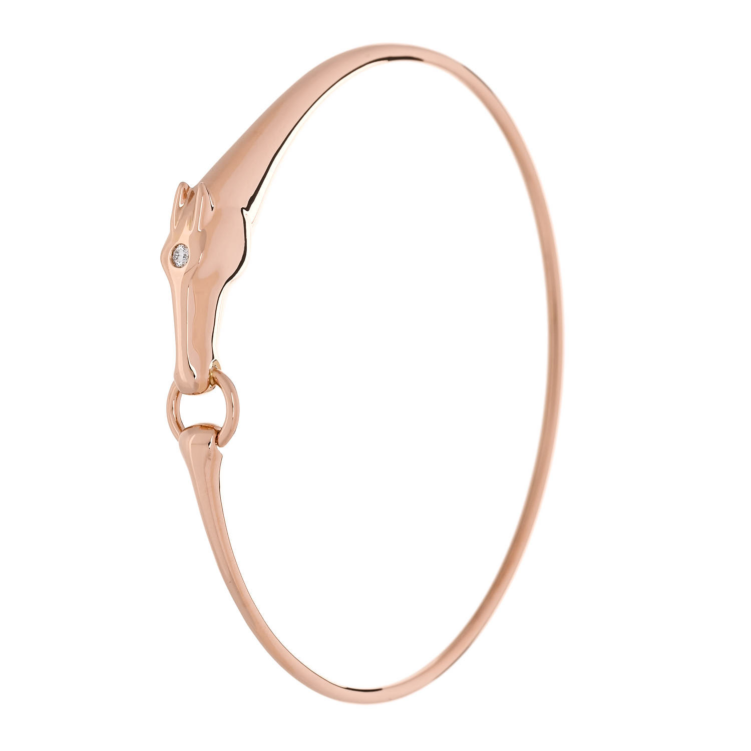 Hermès Galop Bangle Bracelet SH HERMES Galop Horse Bangle Cuff Bracelet Small Model Sterling