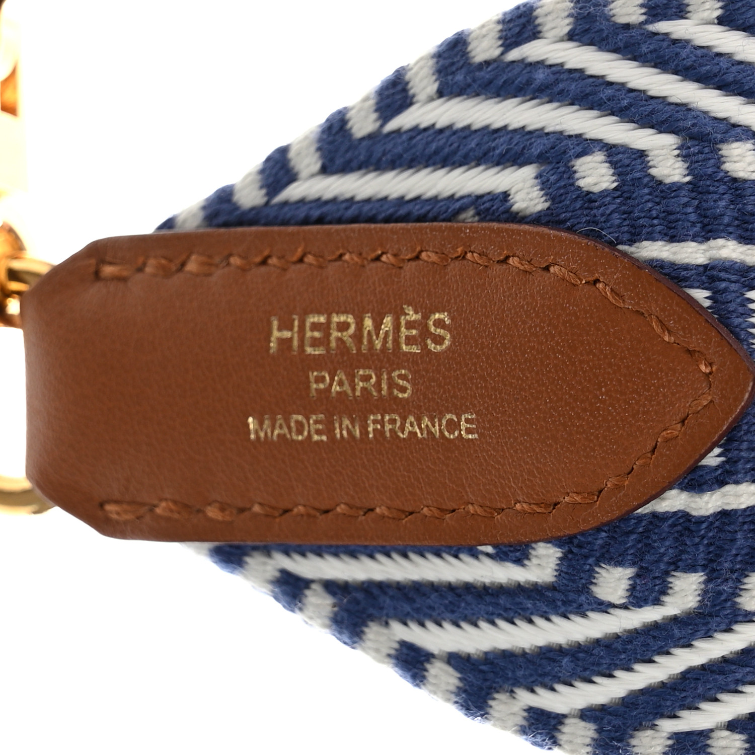 HERMES Toile Swift 50mm Sangle Cavale Shoulder Strap Ecru