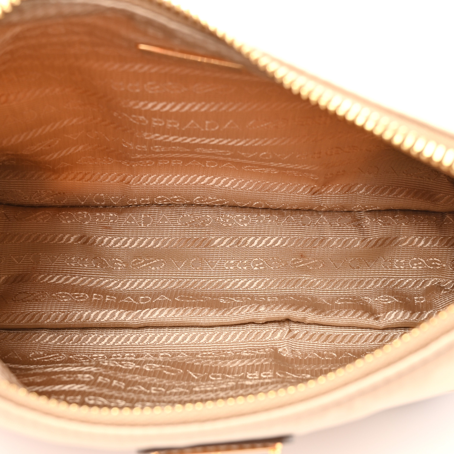 PRADA Nylon Saffiano Re-Edition 2005 Shoulder Bag Camel
