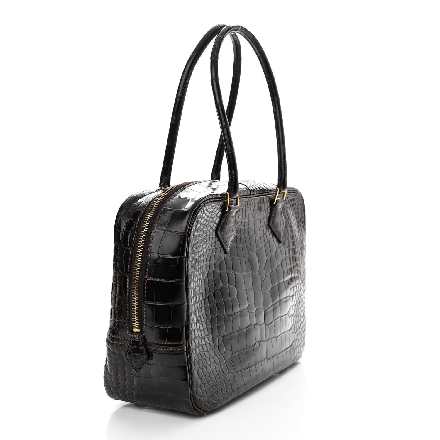 HERMES Shiny Alligator Plume 28 Ebene 1527269 | FASHIONPHILE