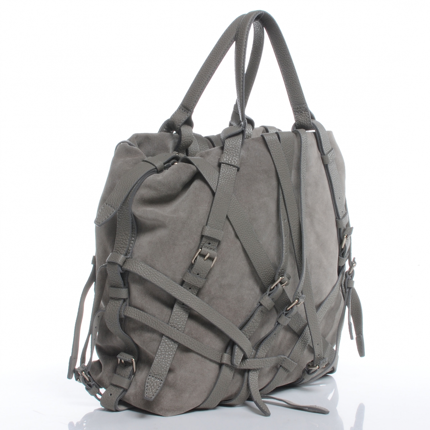 00’s Alexander Wang Kirsten Satchel Bag ALEXANDER WANG Suede Kirsten Satchel Grey 48112 | FASHIONPHILE