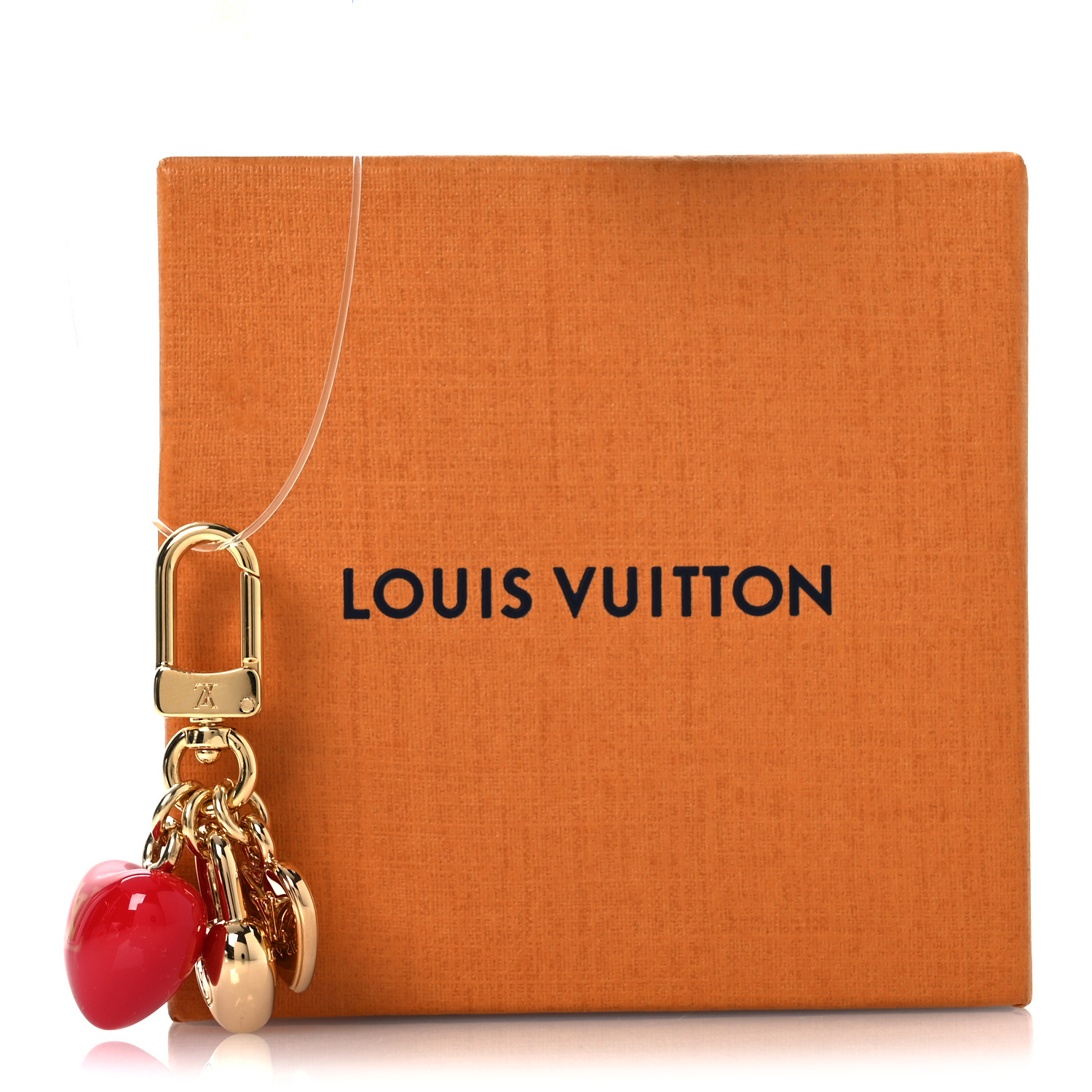 LOUIS VUITTON Micro Charms LV Heart Bag Charm Key Holder