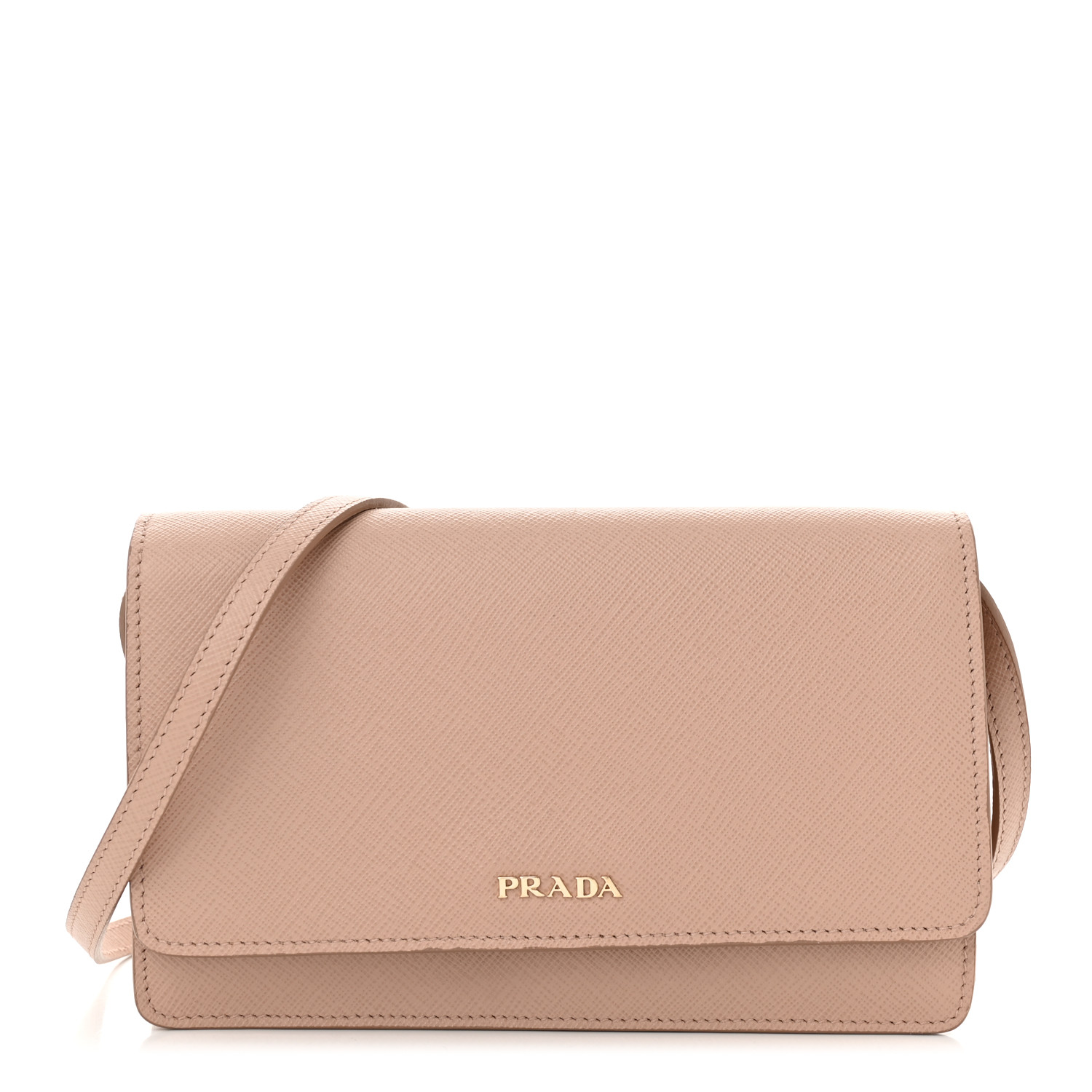 PRADA SAFFIANO LETTER CAMMEO 財布 ベージュ PRADA Saffiano Metal Flap Wallet With Strap Cammeo 1695287