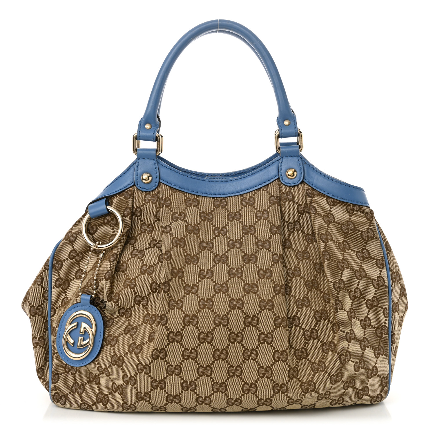 バッグ GUCCI GUCCI Monogram Lurex Medium Sukey Tote Blue 1686587
