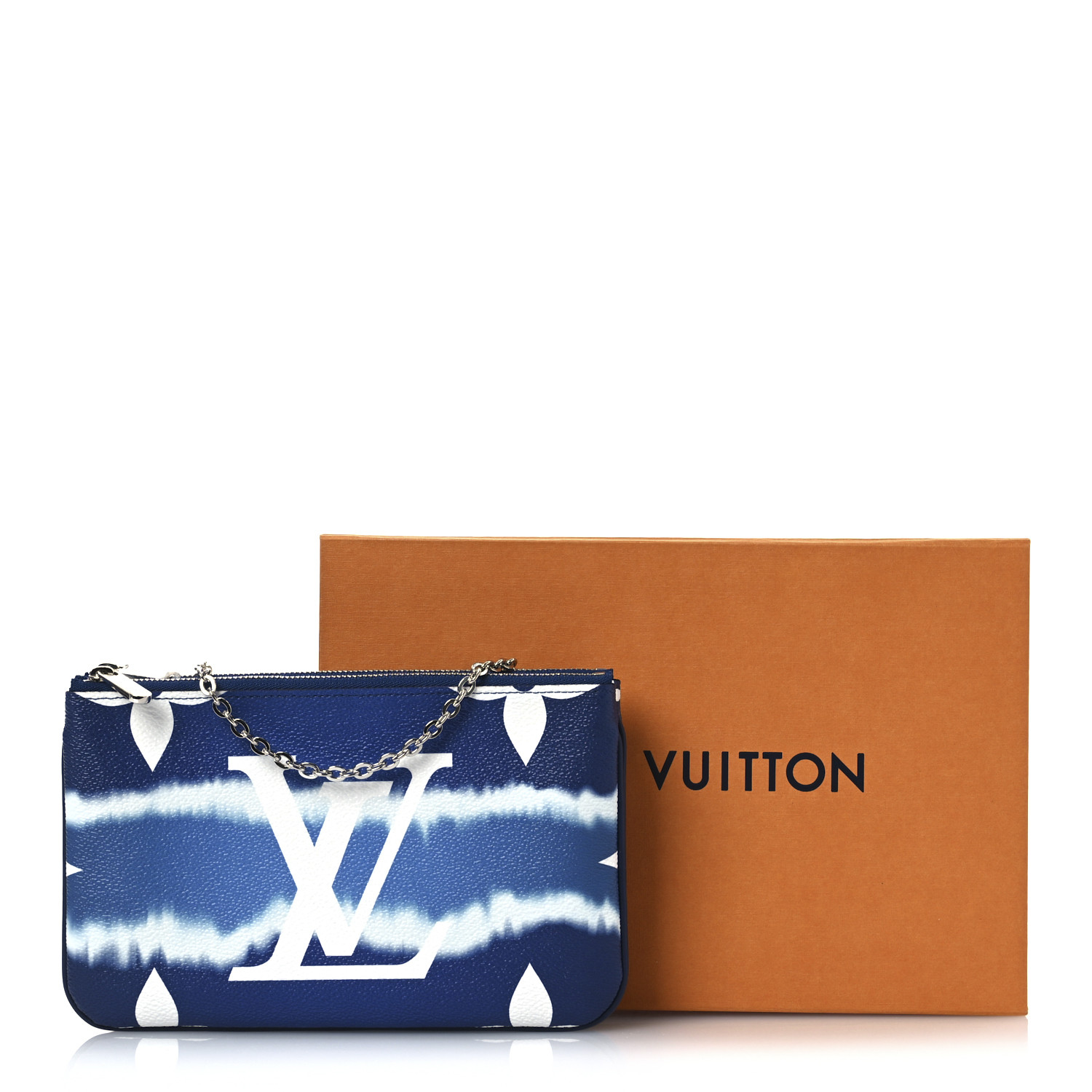 LOUIS VUITTON Monogram Giant Escale Double Zip Pochette Blue