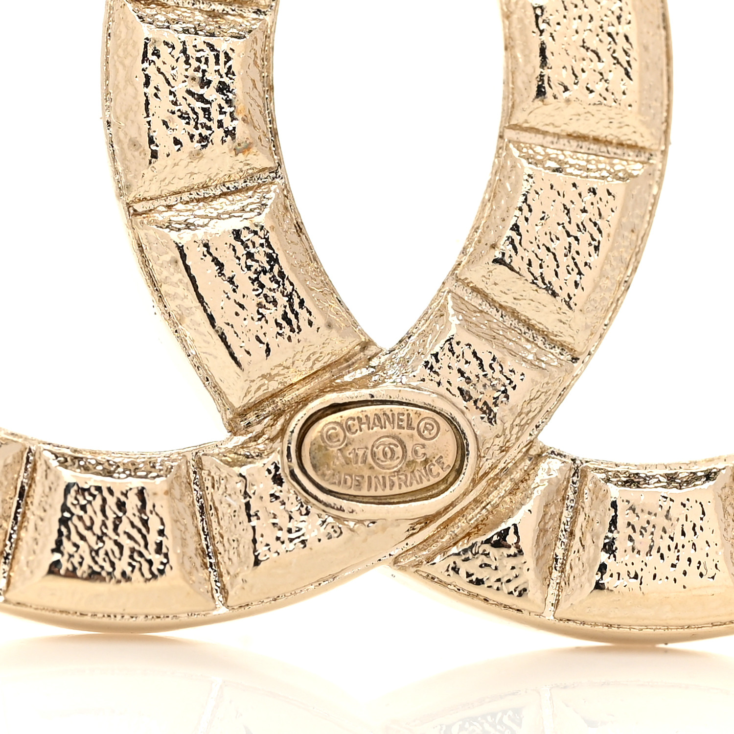 CHANEL Studded CC Pin Brooch Gold 1695933 | FASHIONPHILE