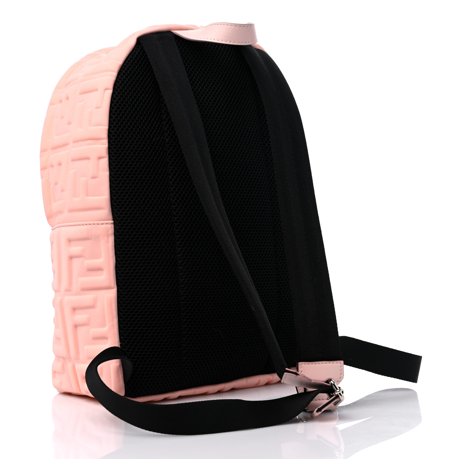 ★EMS★ FUR CYLINDER BAGPINK FENDI Econyl Nylon Lycra Vitello Seta FF Embossed Kids