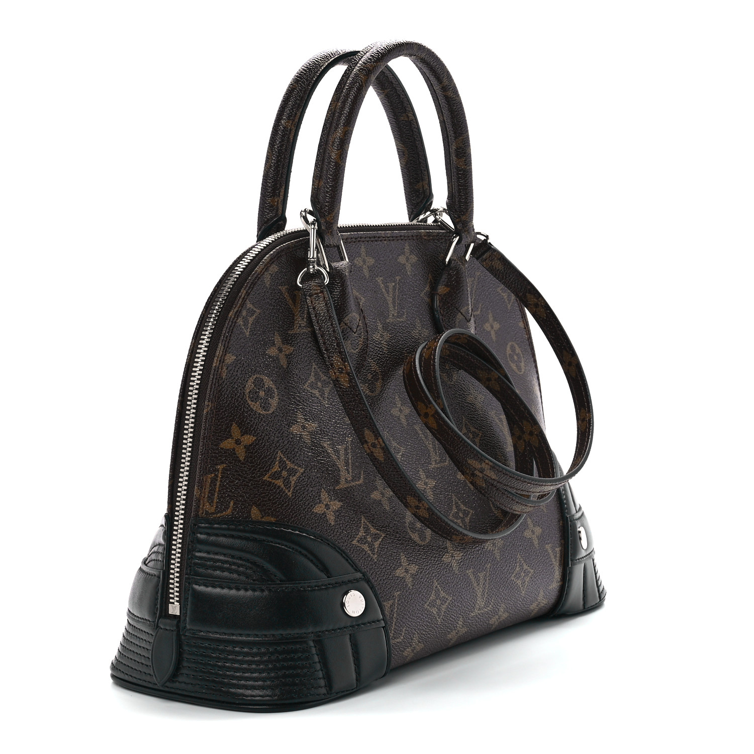 LOUIS VUITTON Shiny Monogram Alma PM Black 1239212 | FASHIONPHILE