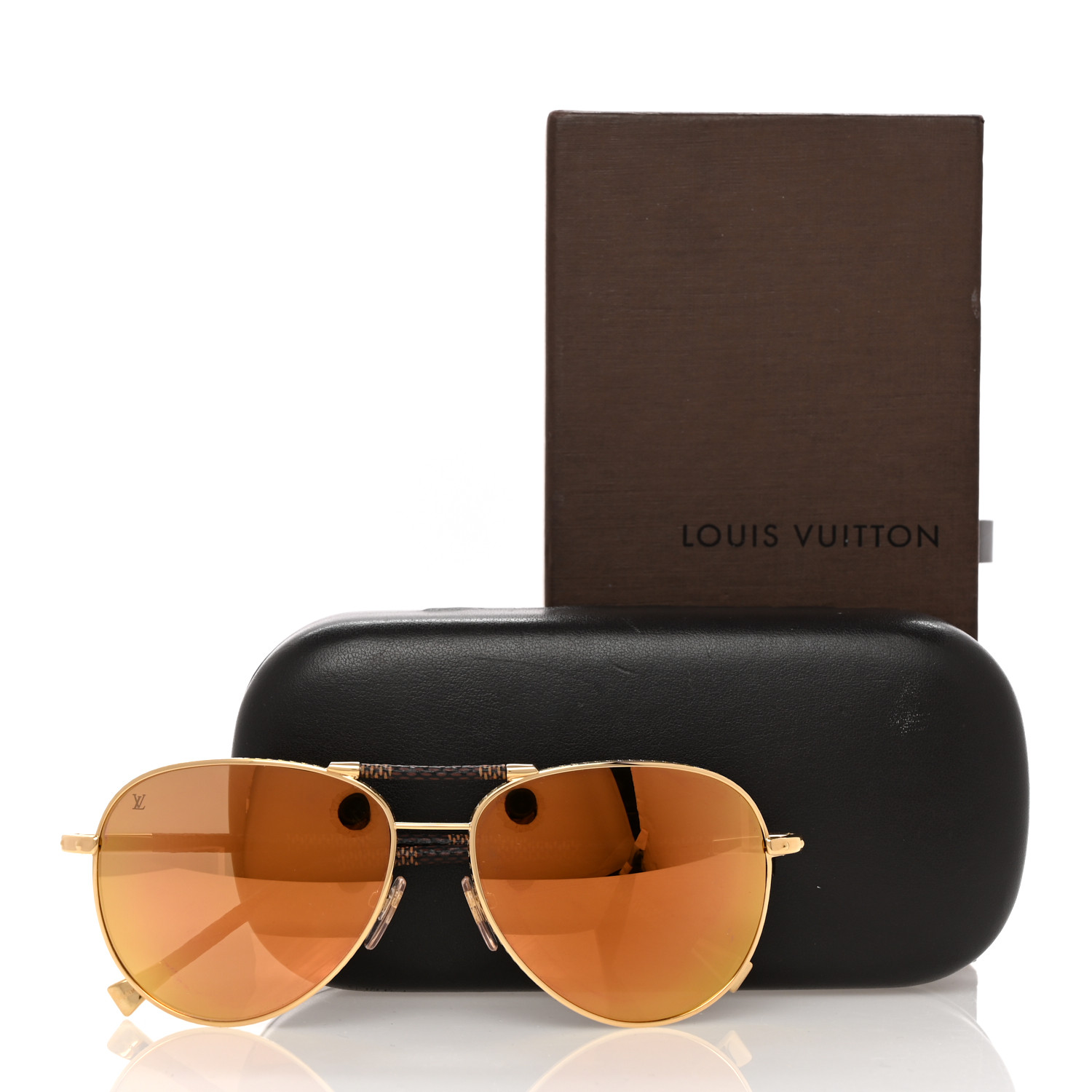 Louis Vuitton アビエーターサングラス ゴールド LOUIS VUITTON Metal LV Ash Sunglasses Z1267E Gold 1565357