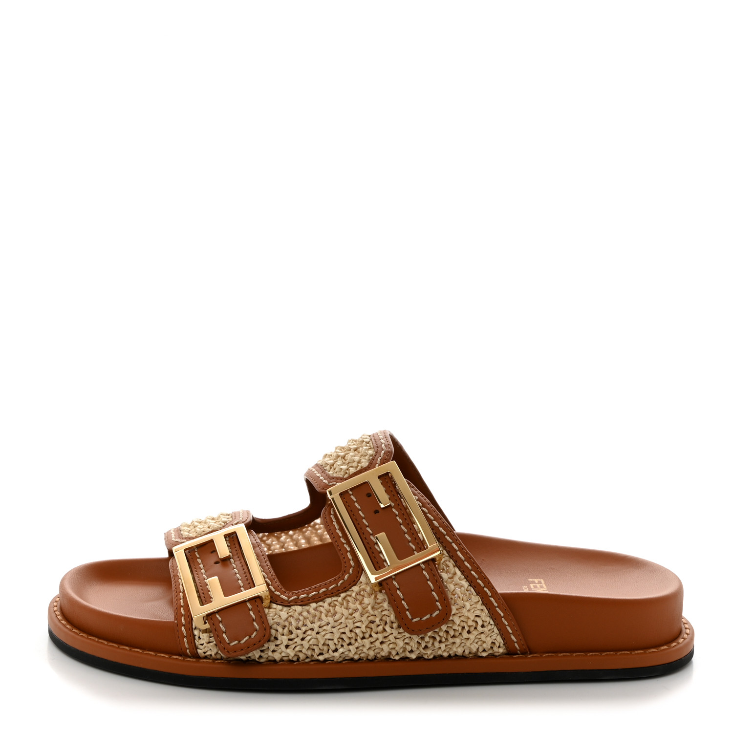 【FENDI】SLIDE TESS.RAFIA RIC.LOGO◆8R8515AUHI Fendi SLIDE TESS.RAFIA RIC.LOGO - Sandals - BeyondStyle