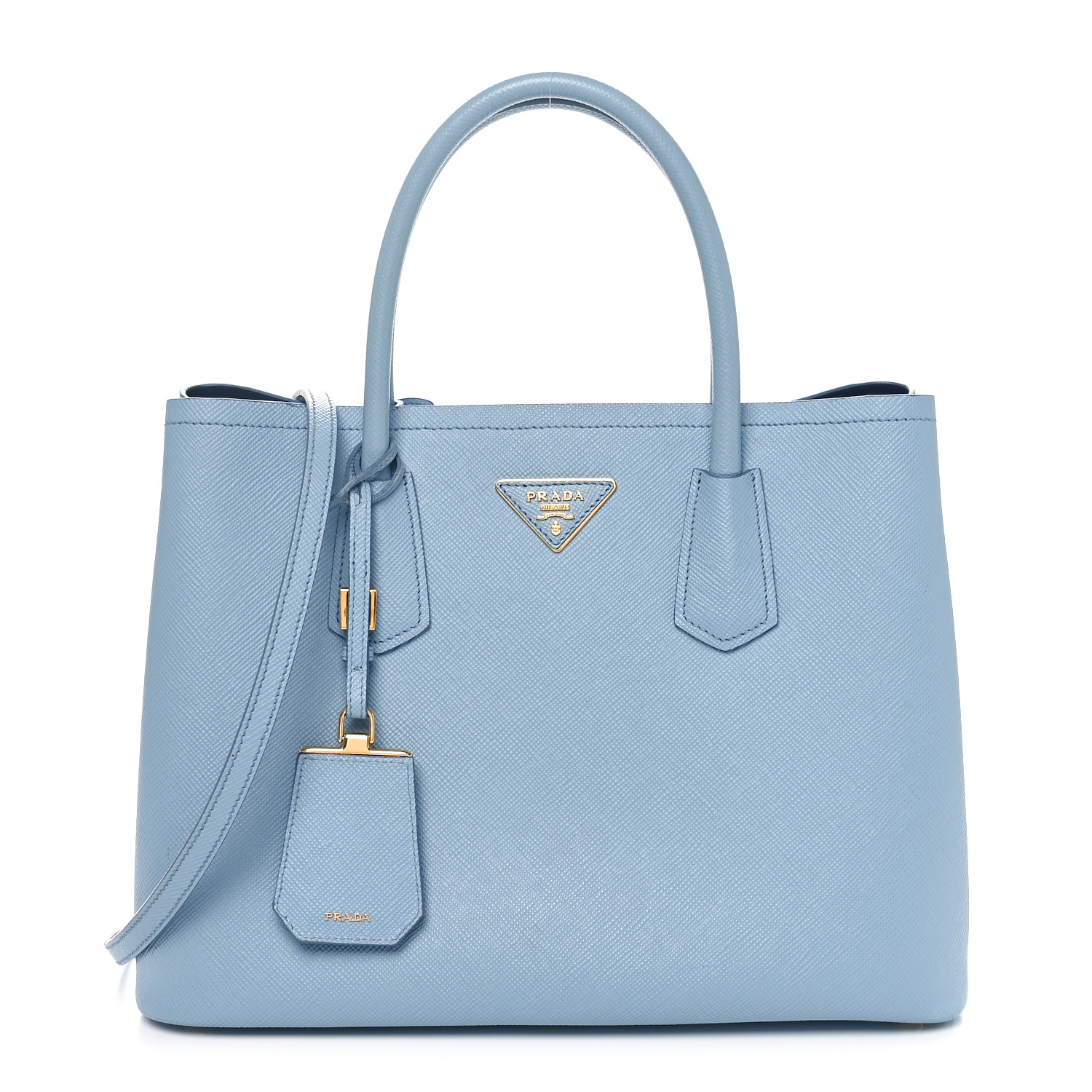 PRADA Saffiano Cuir Small Double Bag Bag Astrale 1602791