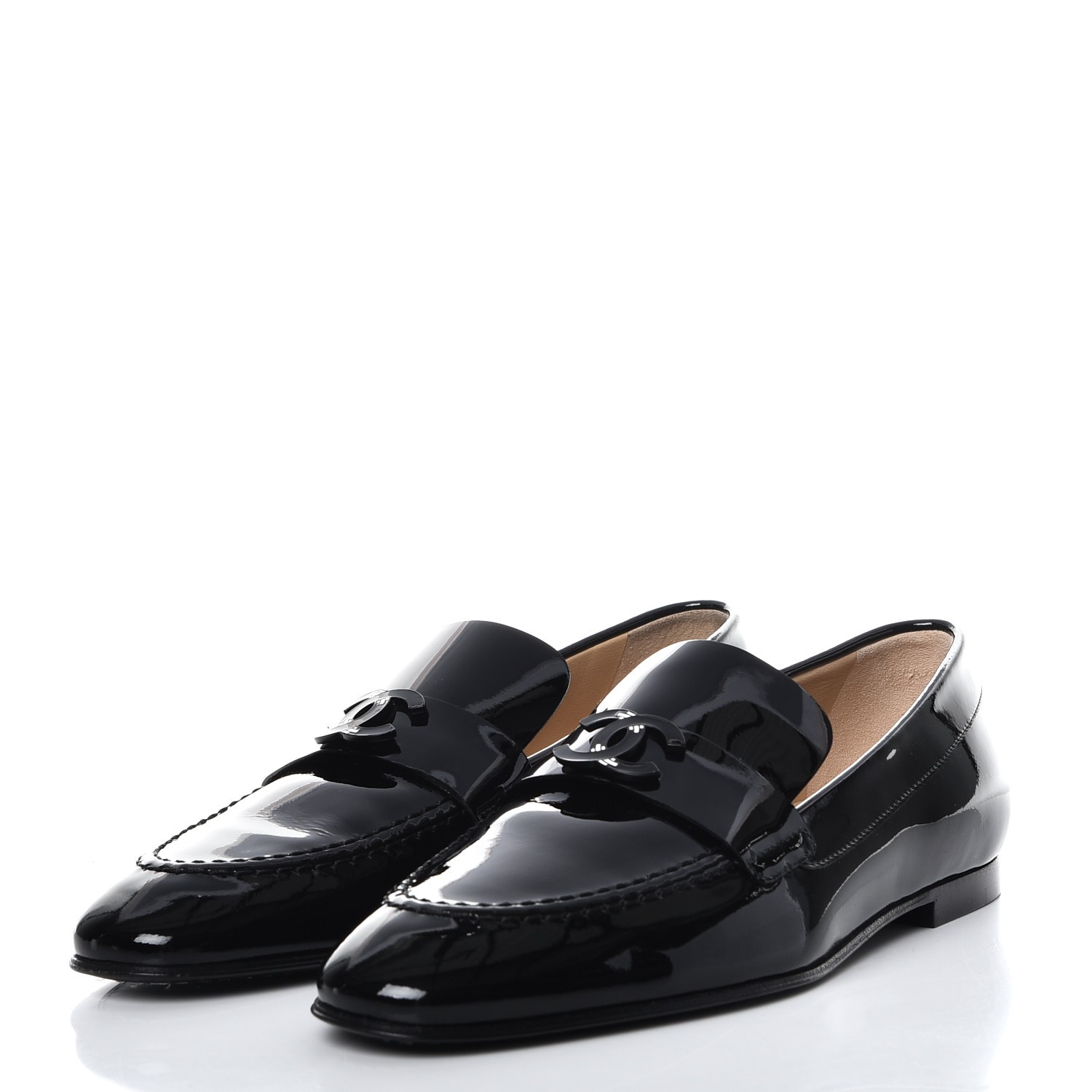 CHANEL Patent Calfskin CC Loafers 36 Black 234065 | FASHIONPHILE CHANEL Patent Calfskin CC Loafers 36 Black 234065 | FASHIONPHILE