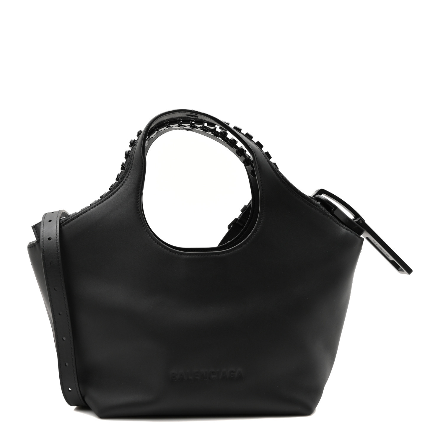 BALENCIAGA Calfskin Megazip Tote Black 1635365 | FASHIONPHILE