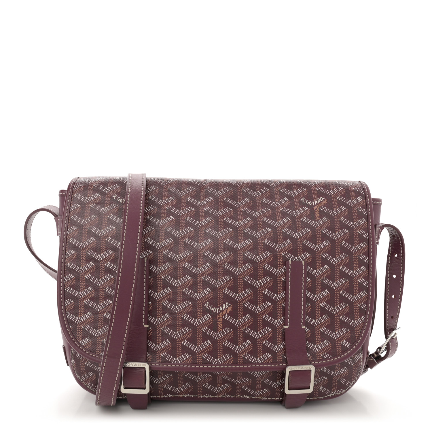 在庫わずか★送料込♪【GOYARD】Belvedere PM バッグ Burgundy GOYARD Goyardine Belvedere PM Messenger Bag Burgundy 1616004