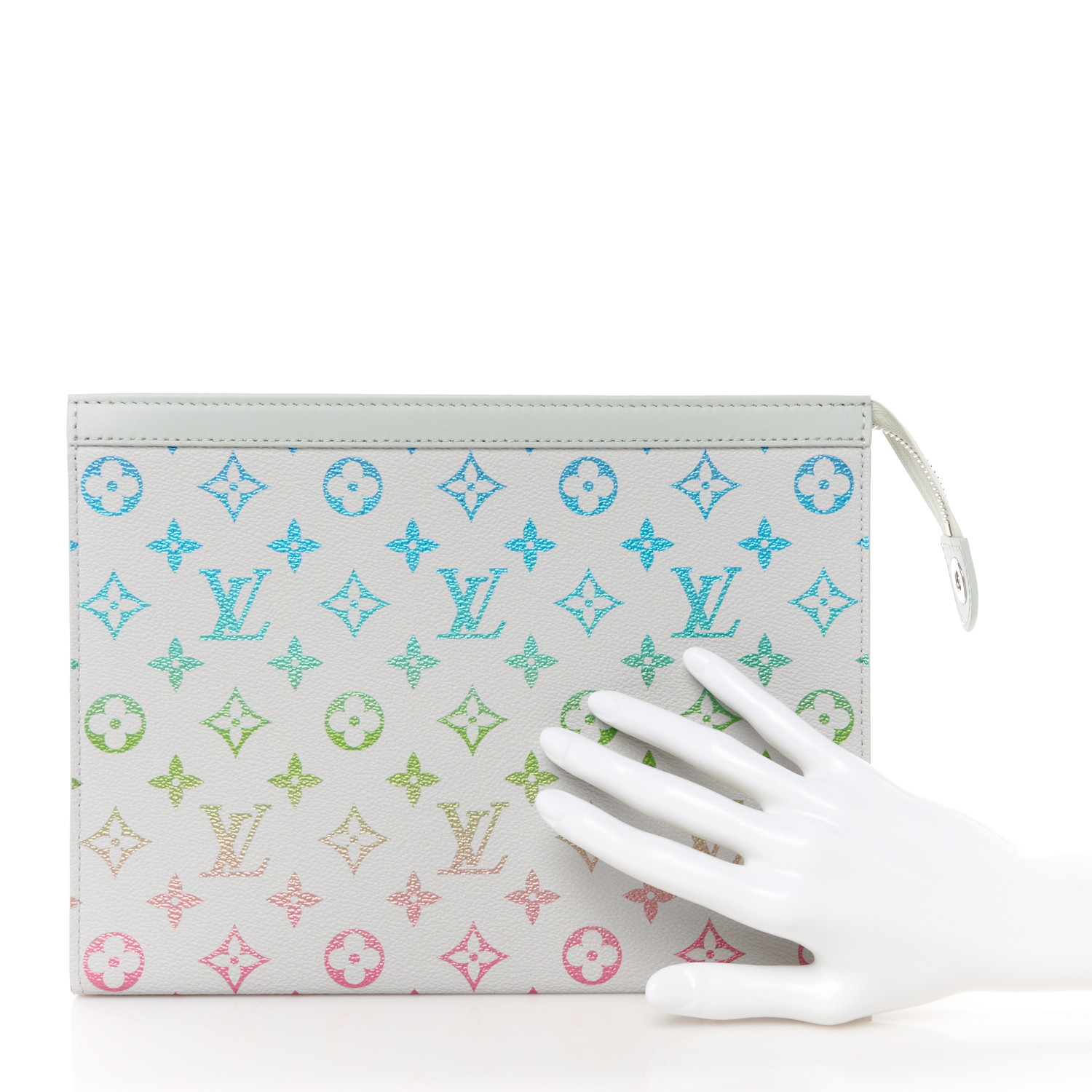 残少 LOUIS VUITTON ポーチ パステル ブルー 小物やコスメの持ち運びに便利♪】ルイヴィトン ポーチ デニム