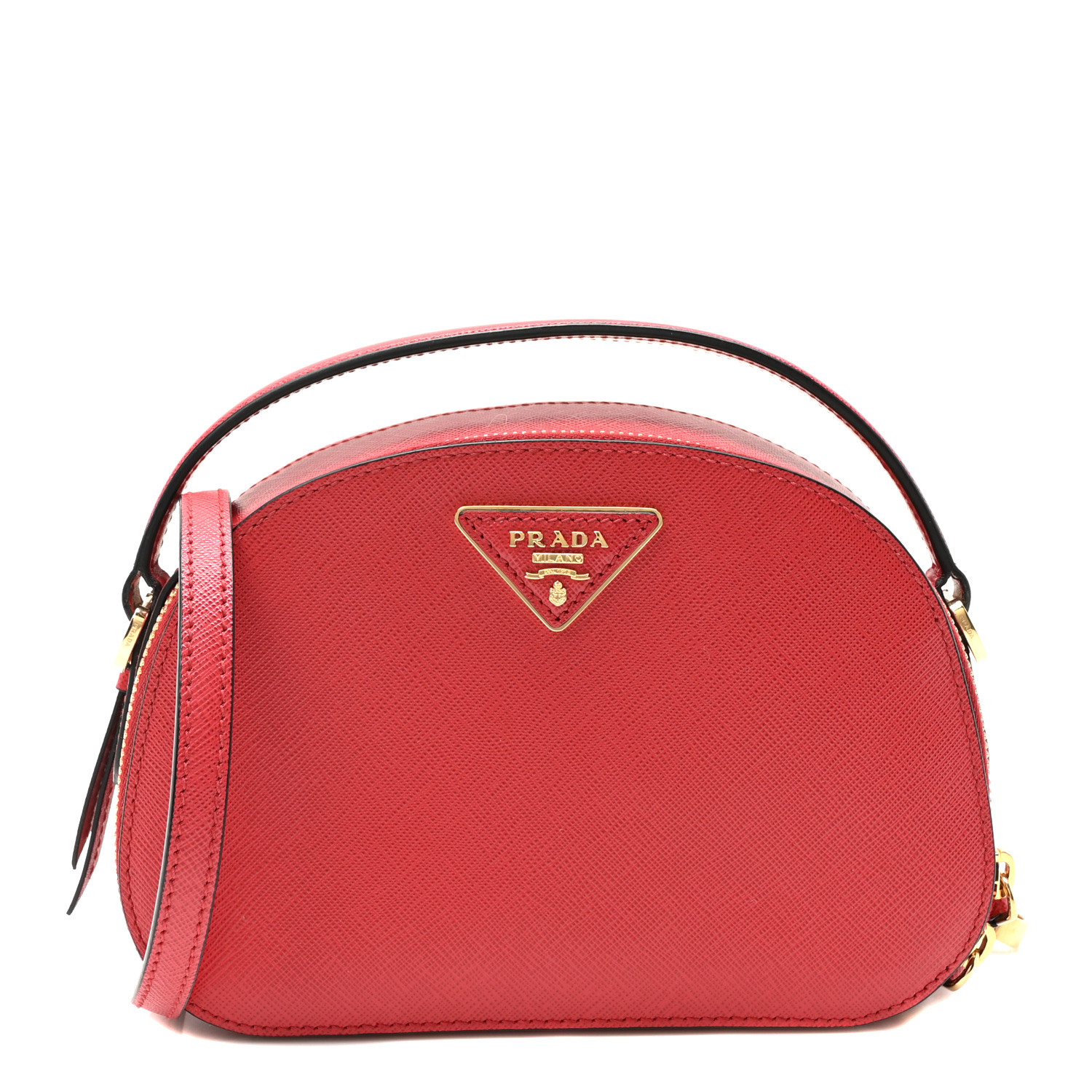 高品質 Odette Lux Saffiano PRADA Crossbody FASHIONPHILE | 1633113 Fuoco バッグ
