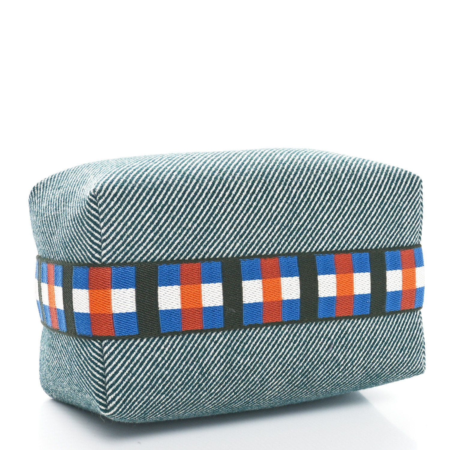 【HERMES】Small Bride-A-Brac H Natte Case Wool & Vert Foret HERMES Wool Small Bride-A-Brac H Natte Pouch Vert Foret