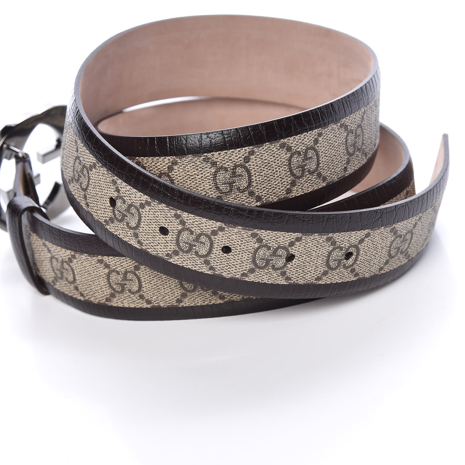 17SS GUCCI カラーバリエーションが豊富 モノグラムGバックbelt Reversible belt with Square G buckle in black/brown leather