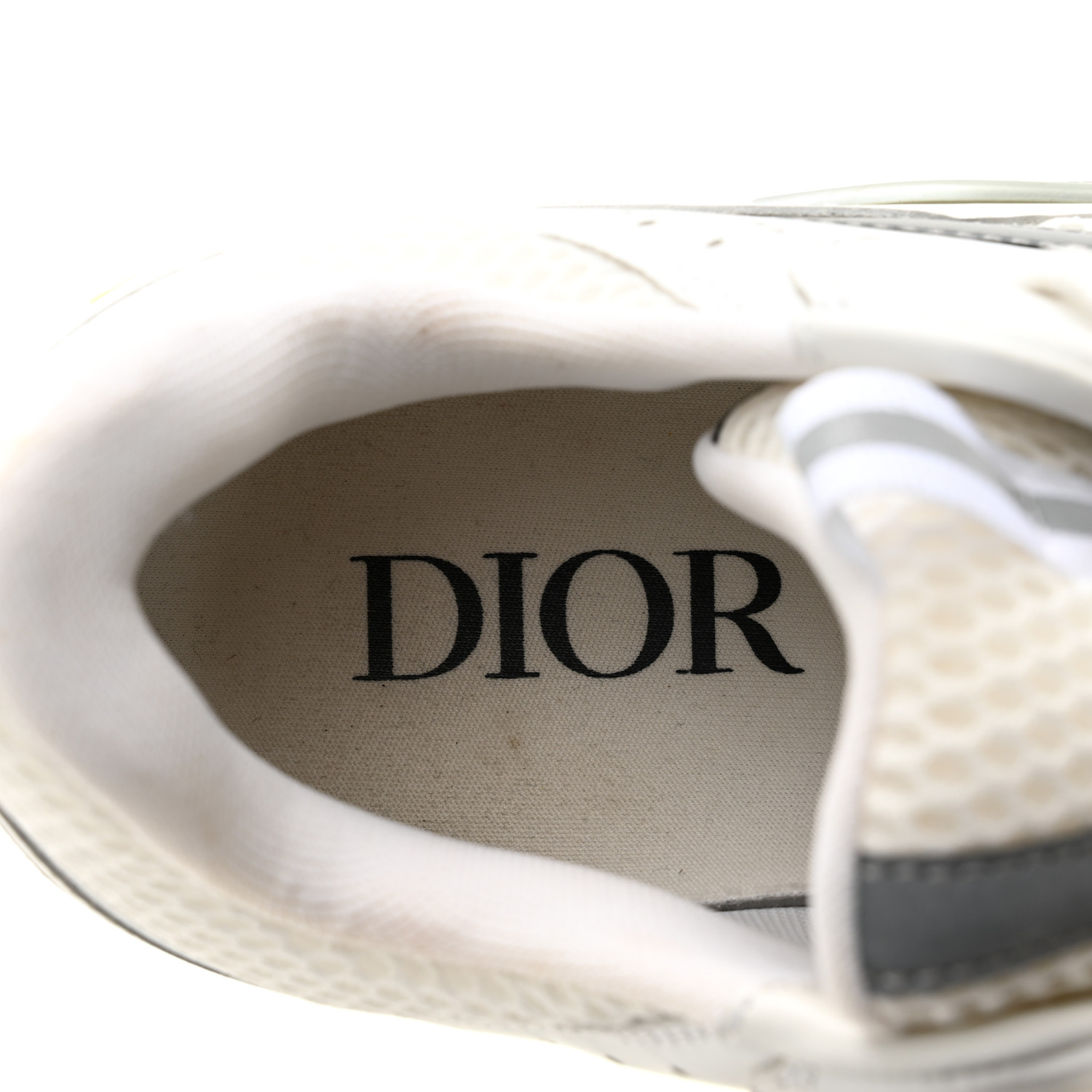 CHRISTIAN DIOR Technical Mesh Calfskin B22 Sneakers 40 White