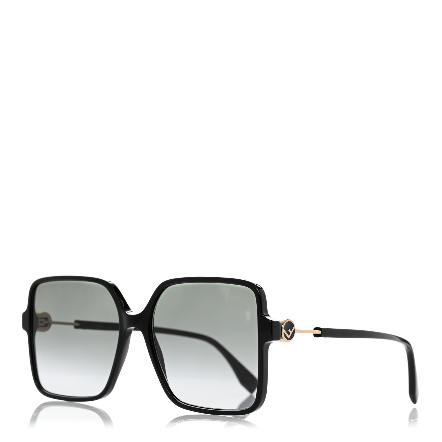 Fendi FF 0411/S ブラック サングラス FENDI Square Sunglasses FF 0411/S Black 1239561 | FASHIONPHILE