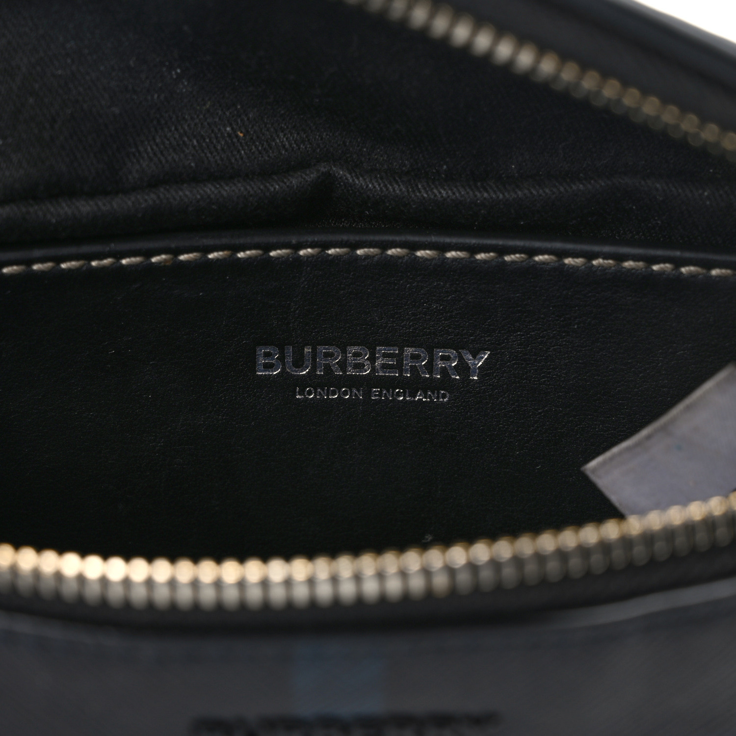 BURBERRY E-canvas Check Cason Mini Bum Bag Navy Blue 1392387