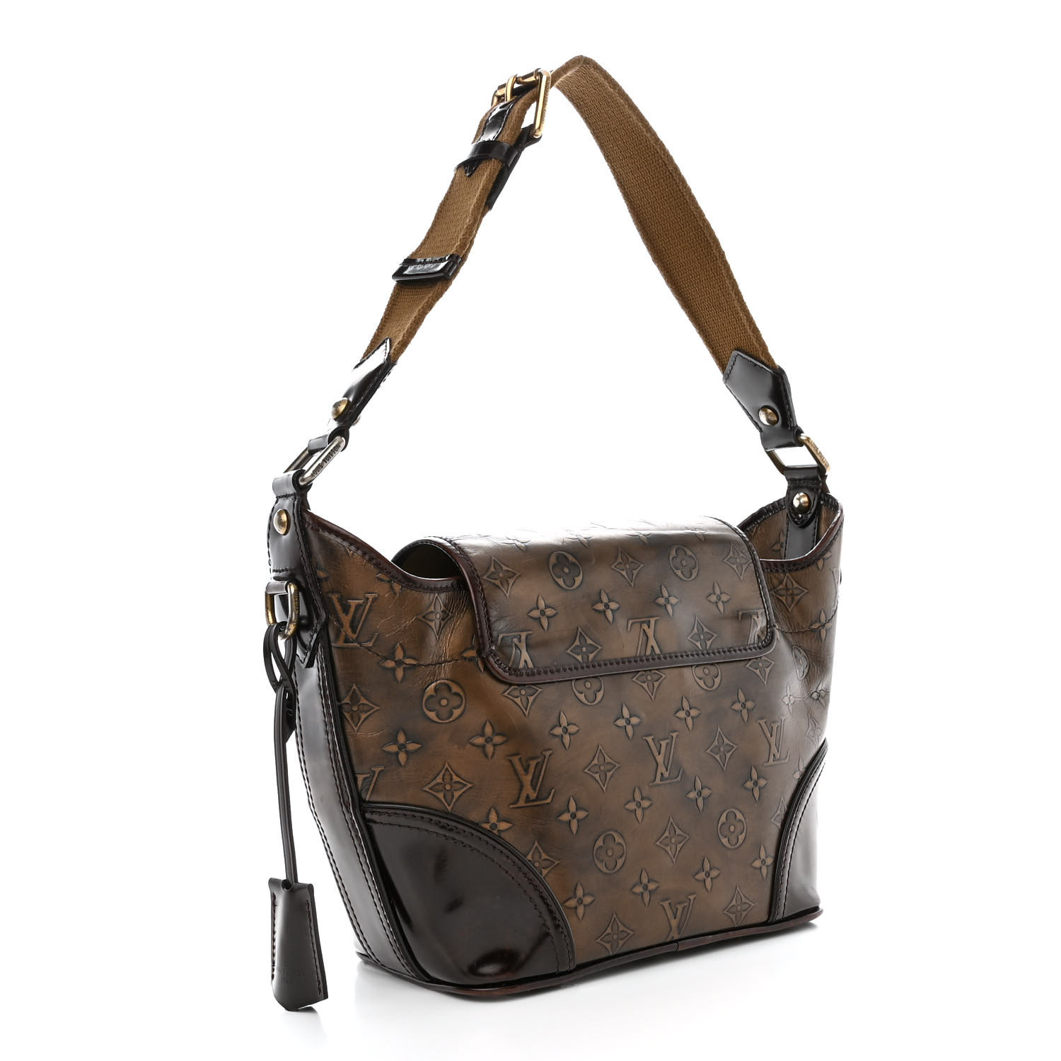 LOUIS VUITTON Monogram Embossed Sergent PM Bronze 1389688