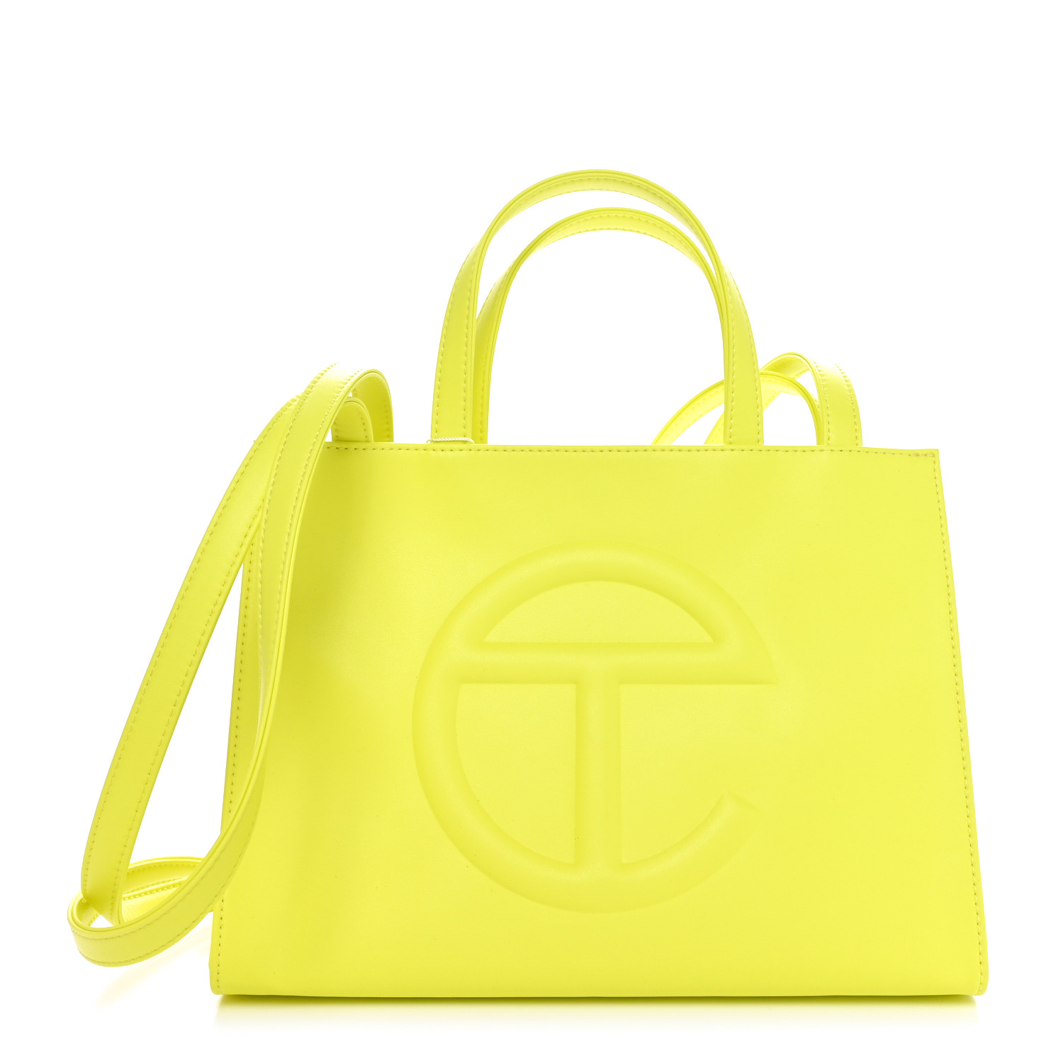 TELFAR Vegan Leather Shmedium Shopping Bag Highlighter